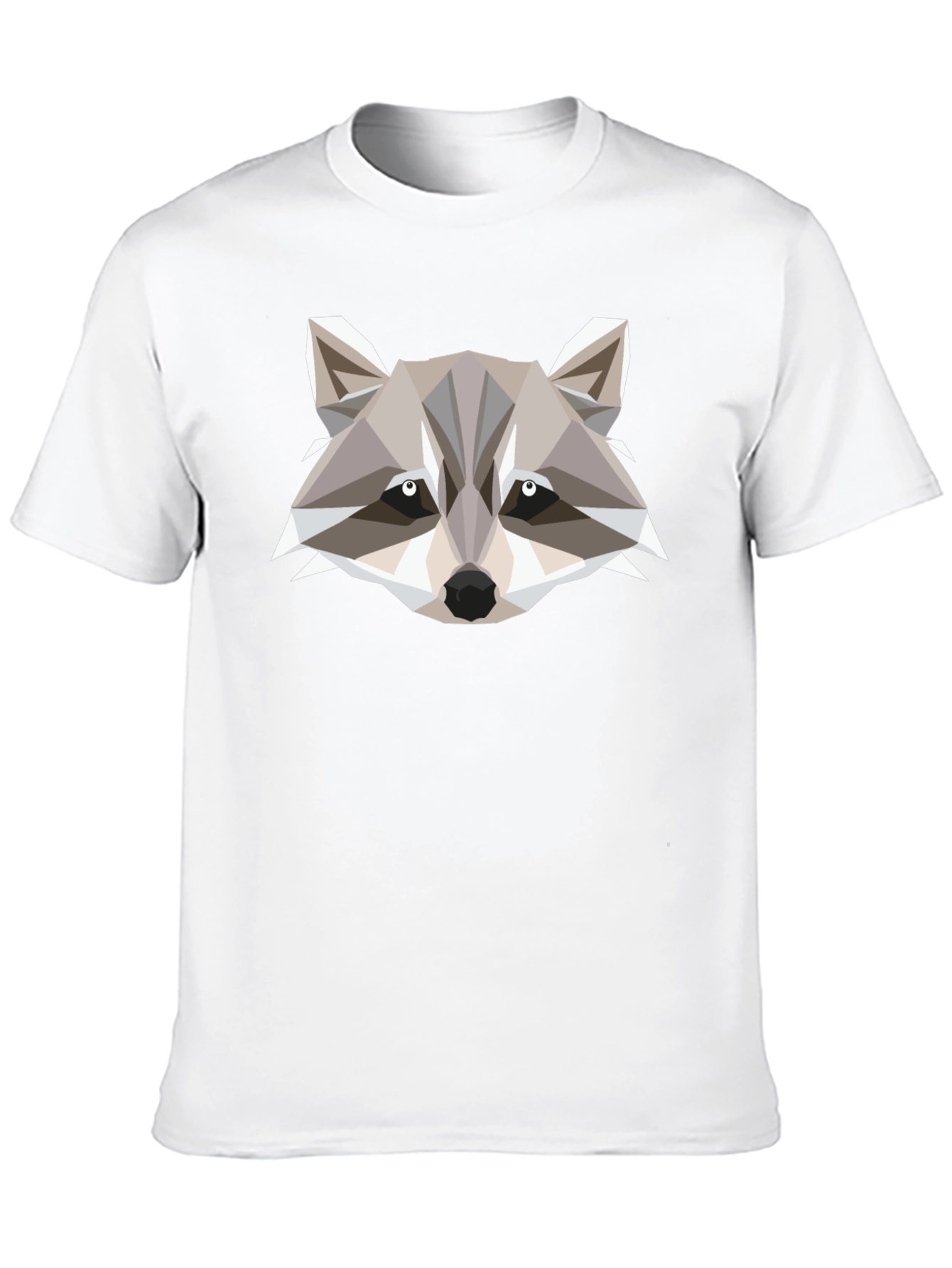 Geometric Raccoon Graphic Tee - Modern Style