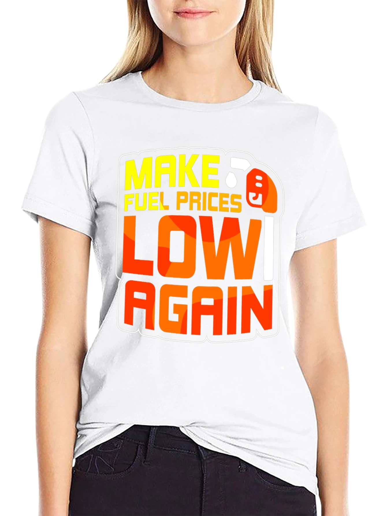 Make Fuel Prices Low Again Black Graphic T-Shirt