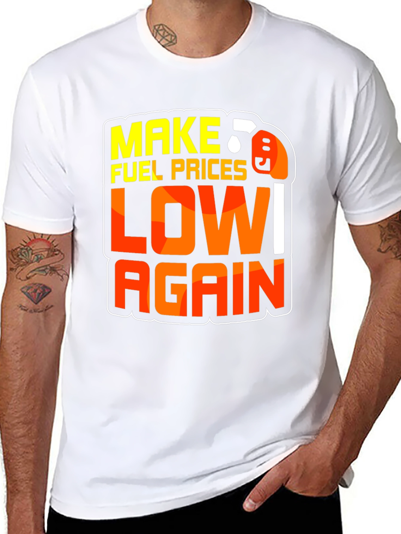 Make Fuel Prices Low Again Black Graphic T-Shirt