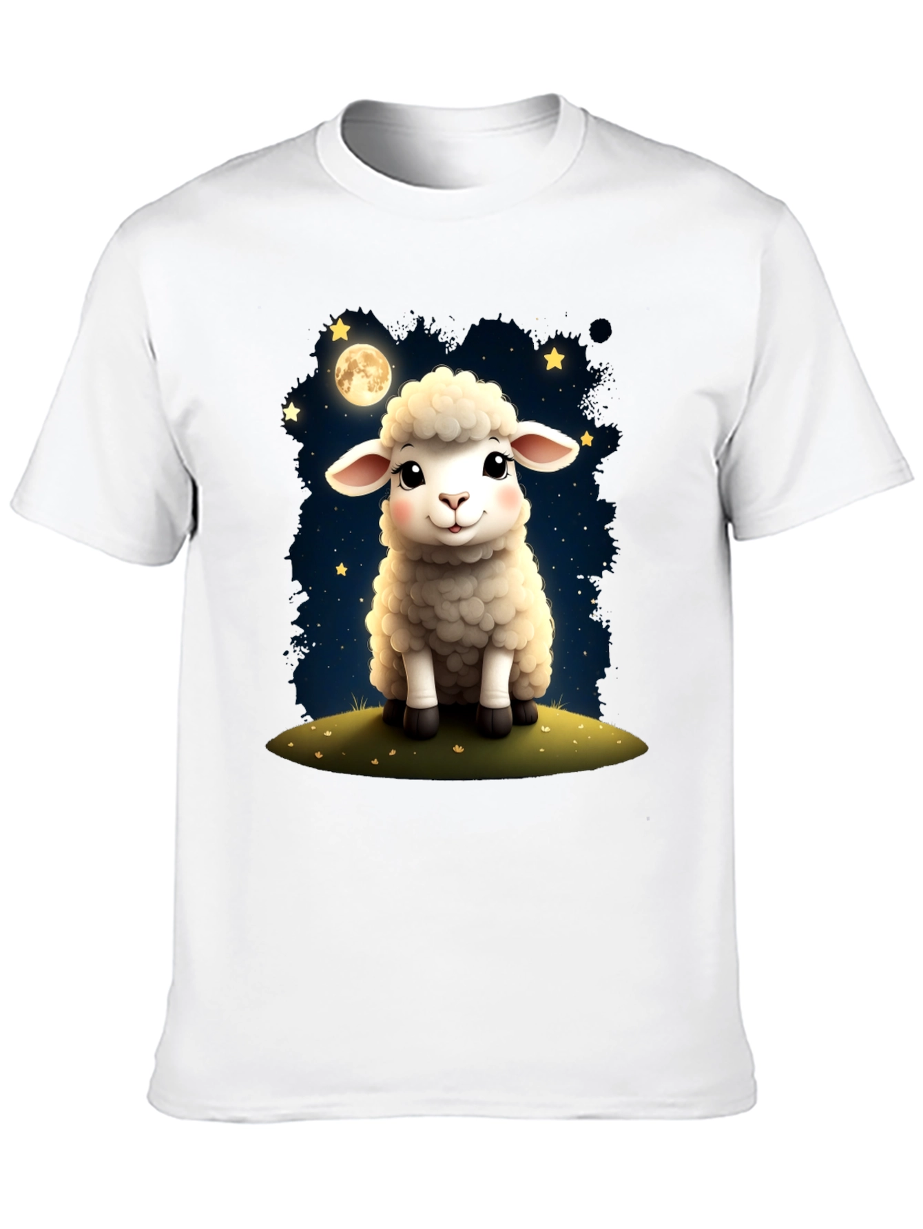 Cute Sheep Under the Moon T-Shirt