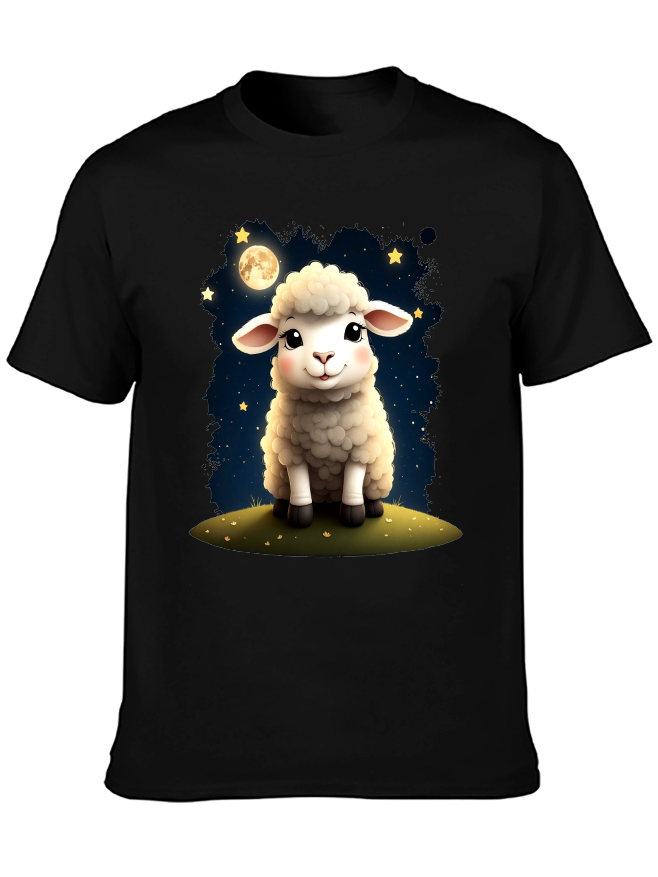 Cute Sheep Under the Moon T-Shirt