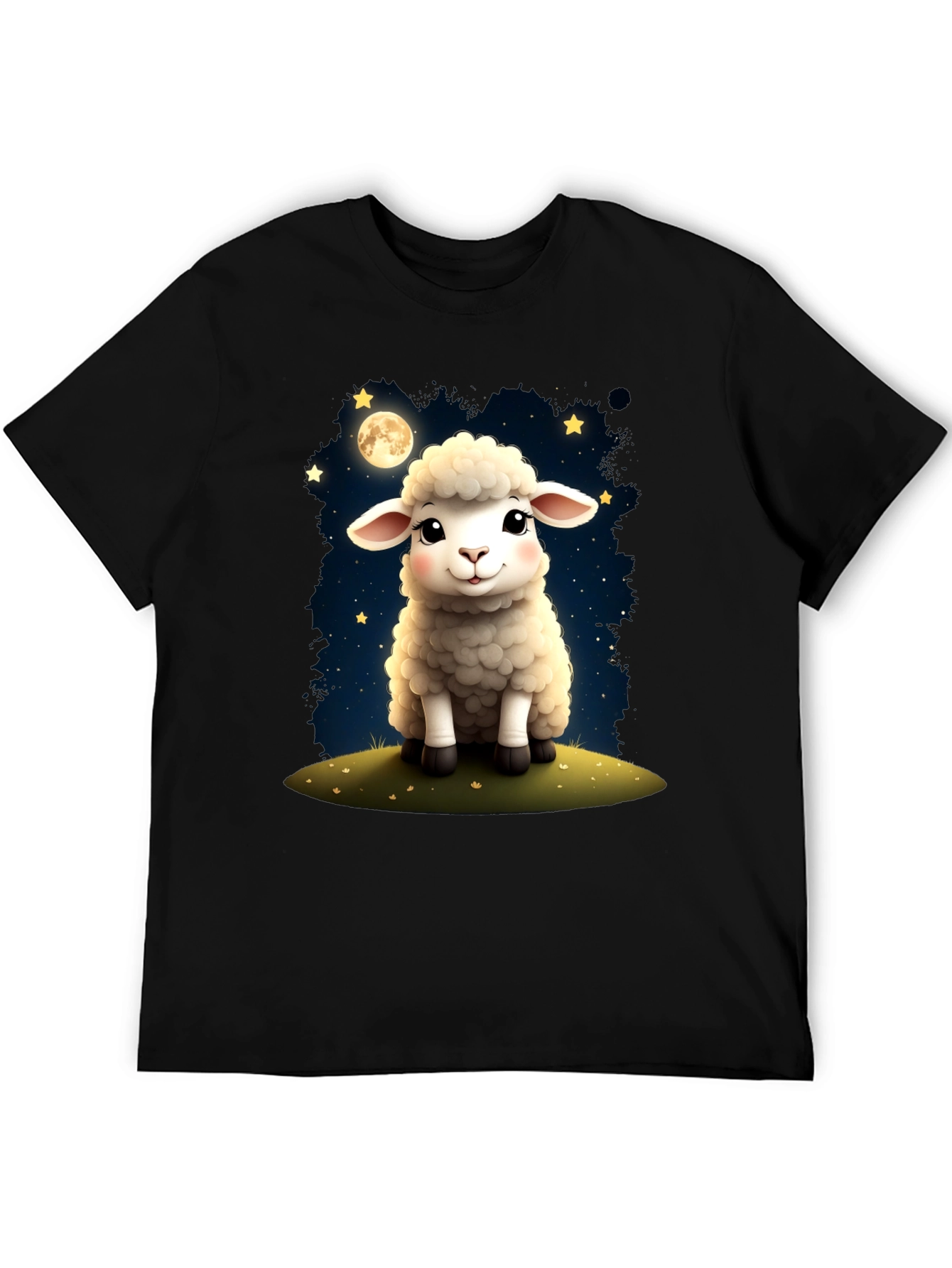 Cute Sheep Under the Moon T-Shirt