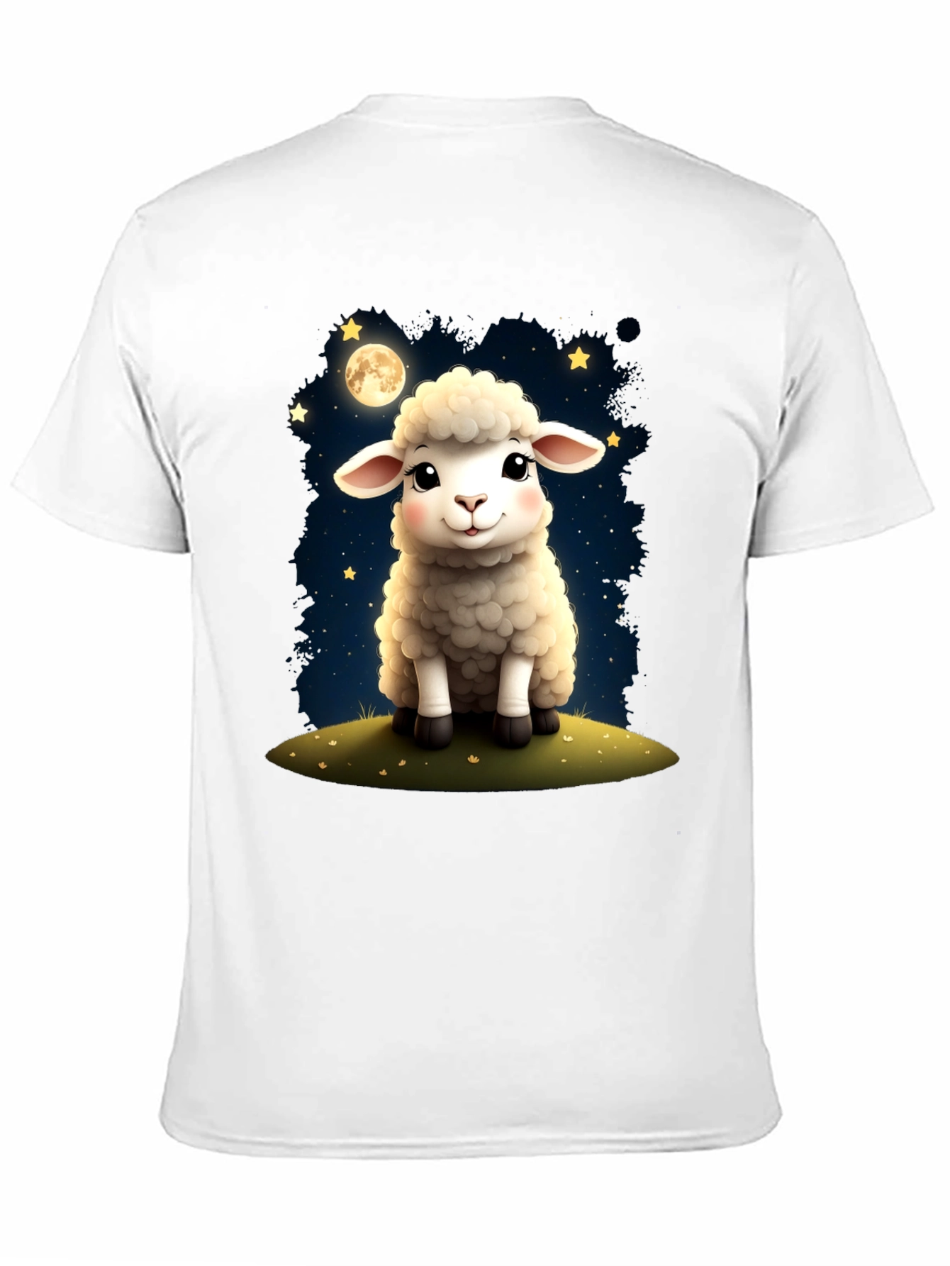 Cute Sheep Under the Moon T-Shirt