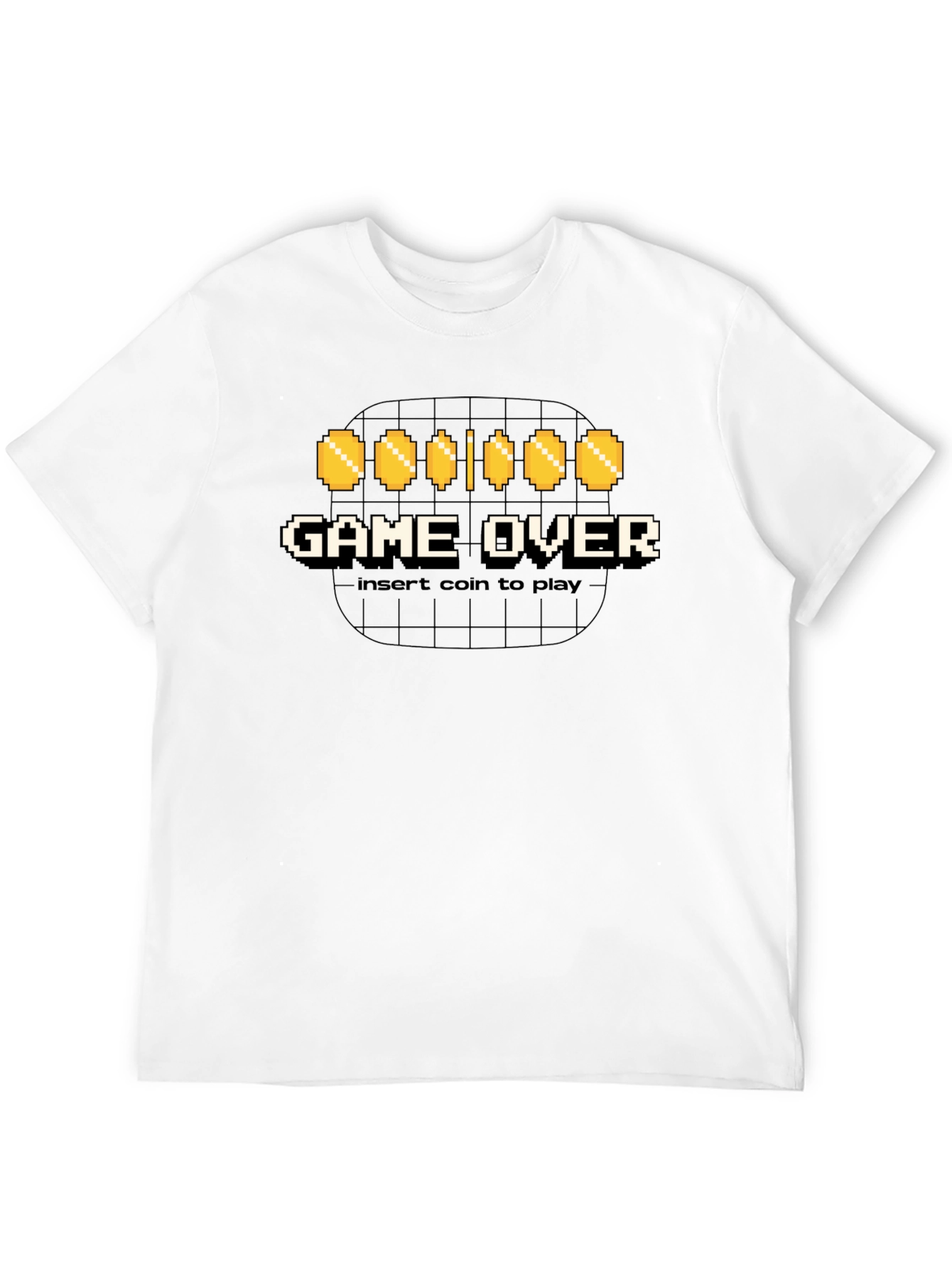 Game Over Insert Coin Black Graphic Tee