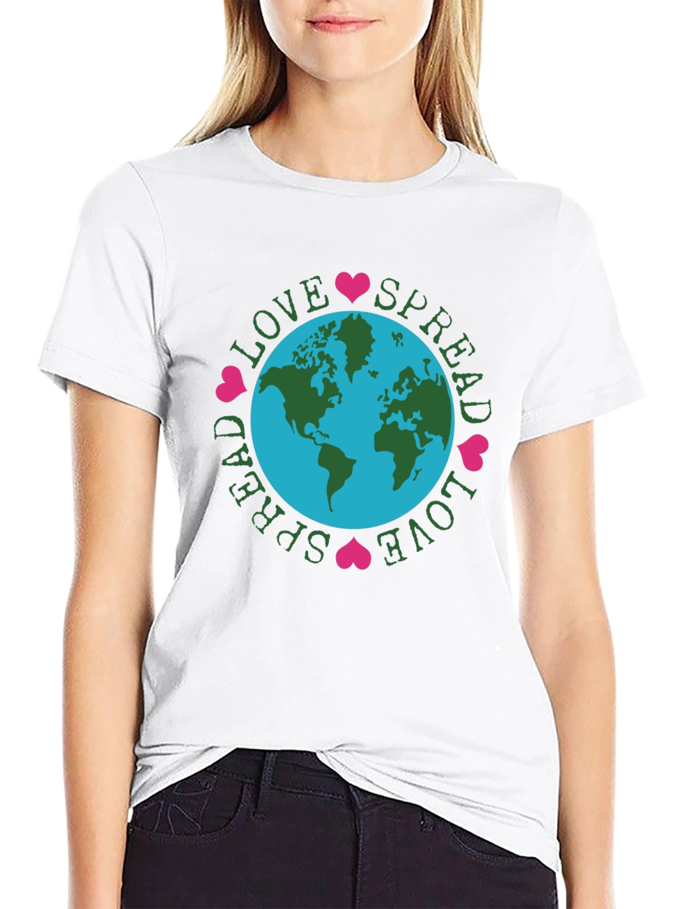 Spread Love Earth Tee - Black Graphic T-Shirt