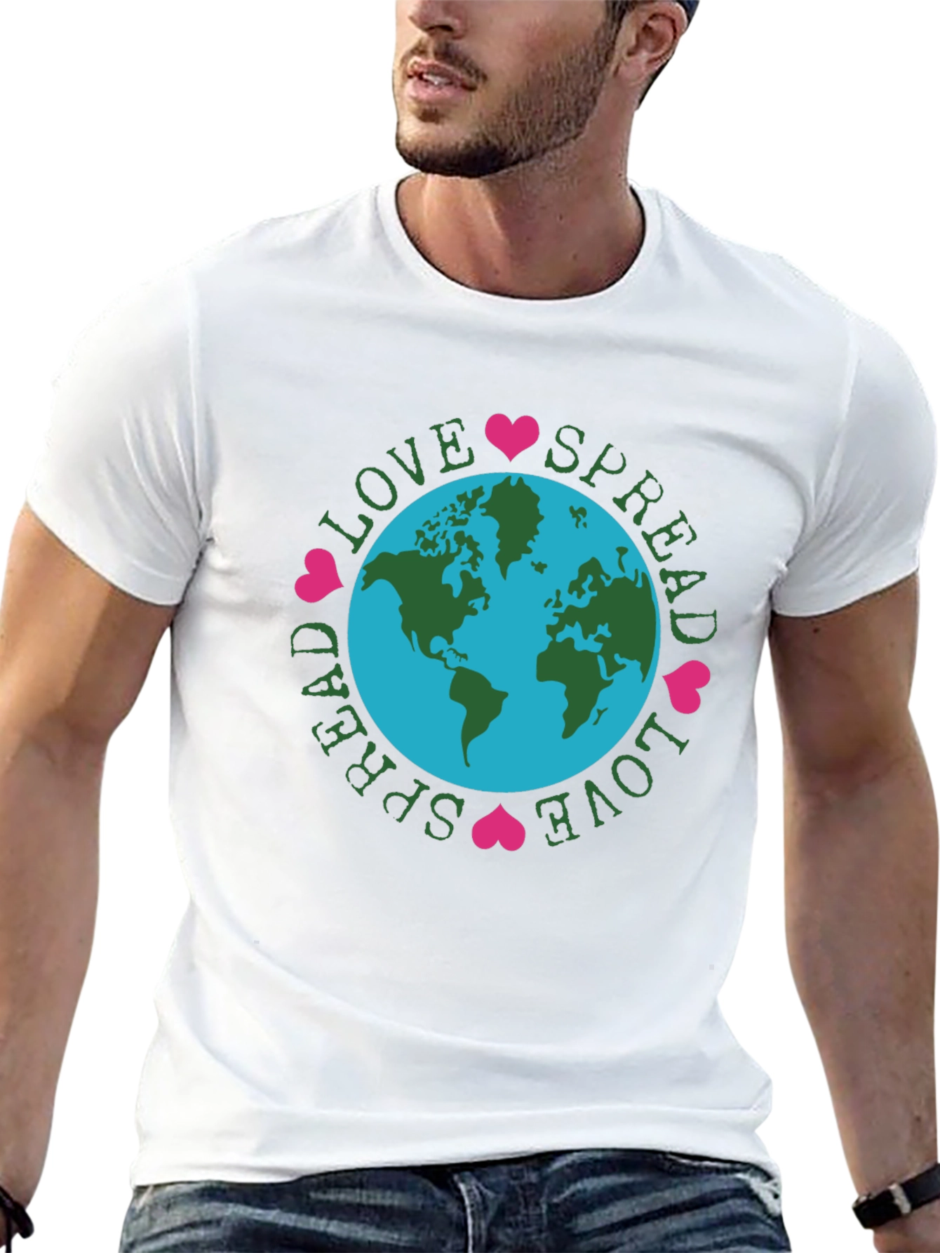 Spread Love Earth Tee - Black Graphic T-Shirt