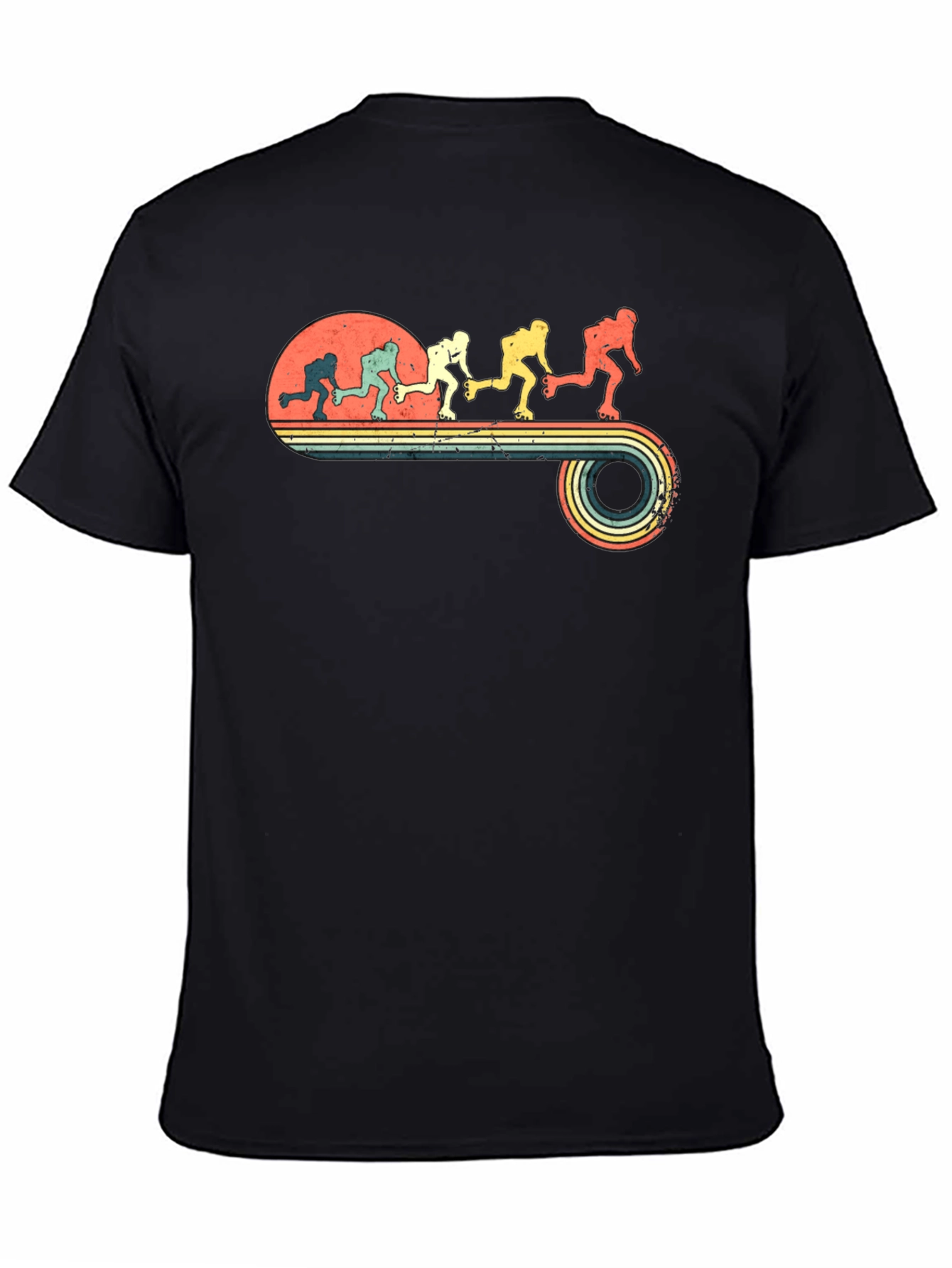 Retro Roller Skate Evolution Graphic T-Shirt