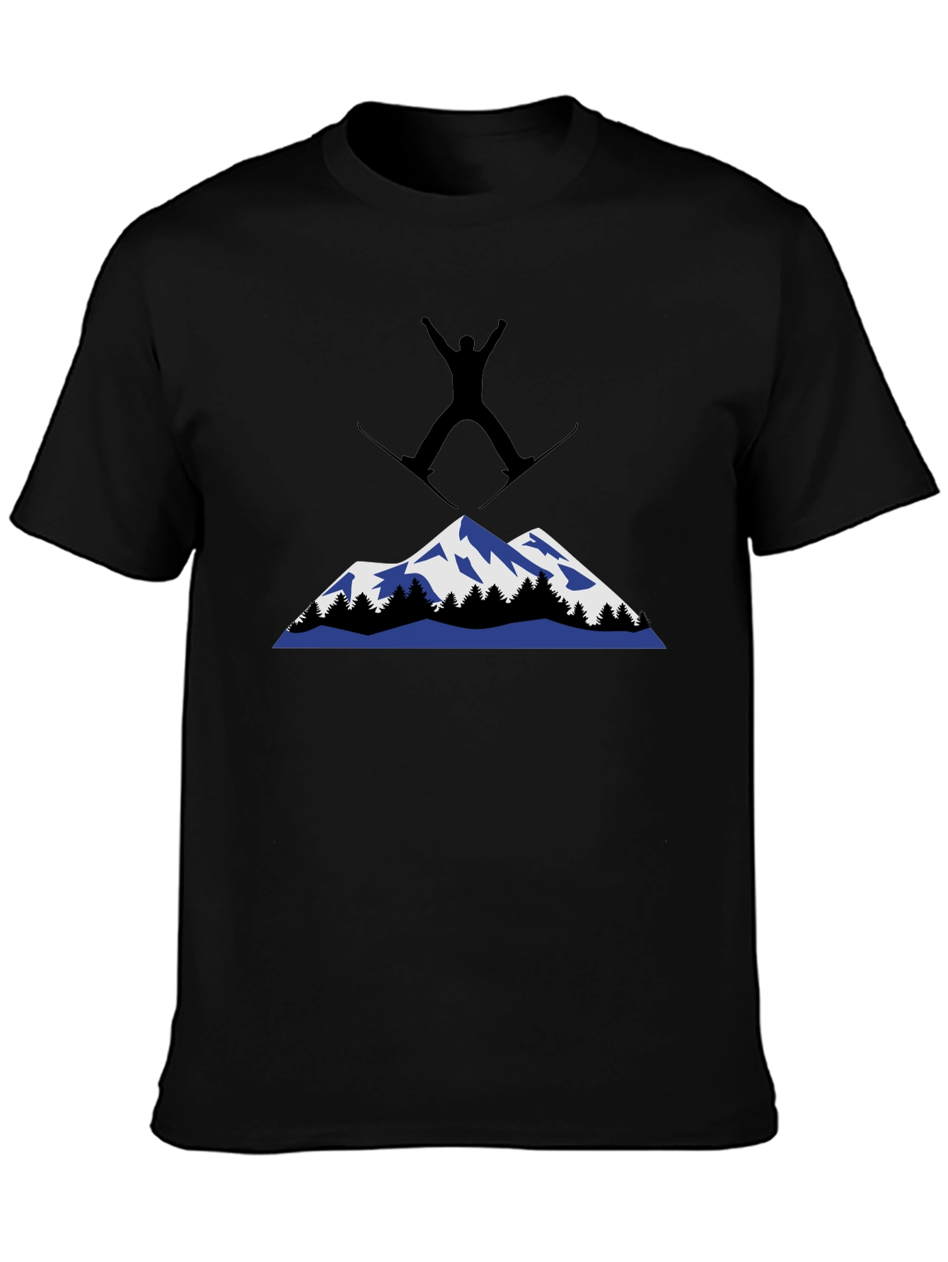 Mountain Skiing Graphic T-Shirt