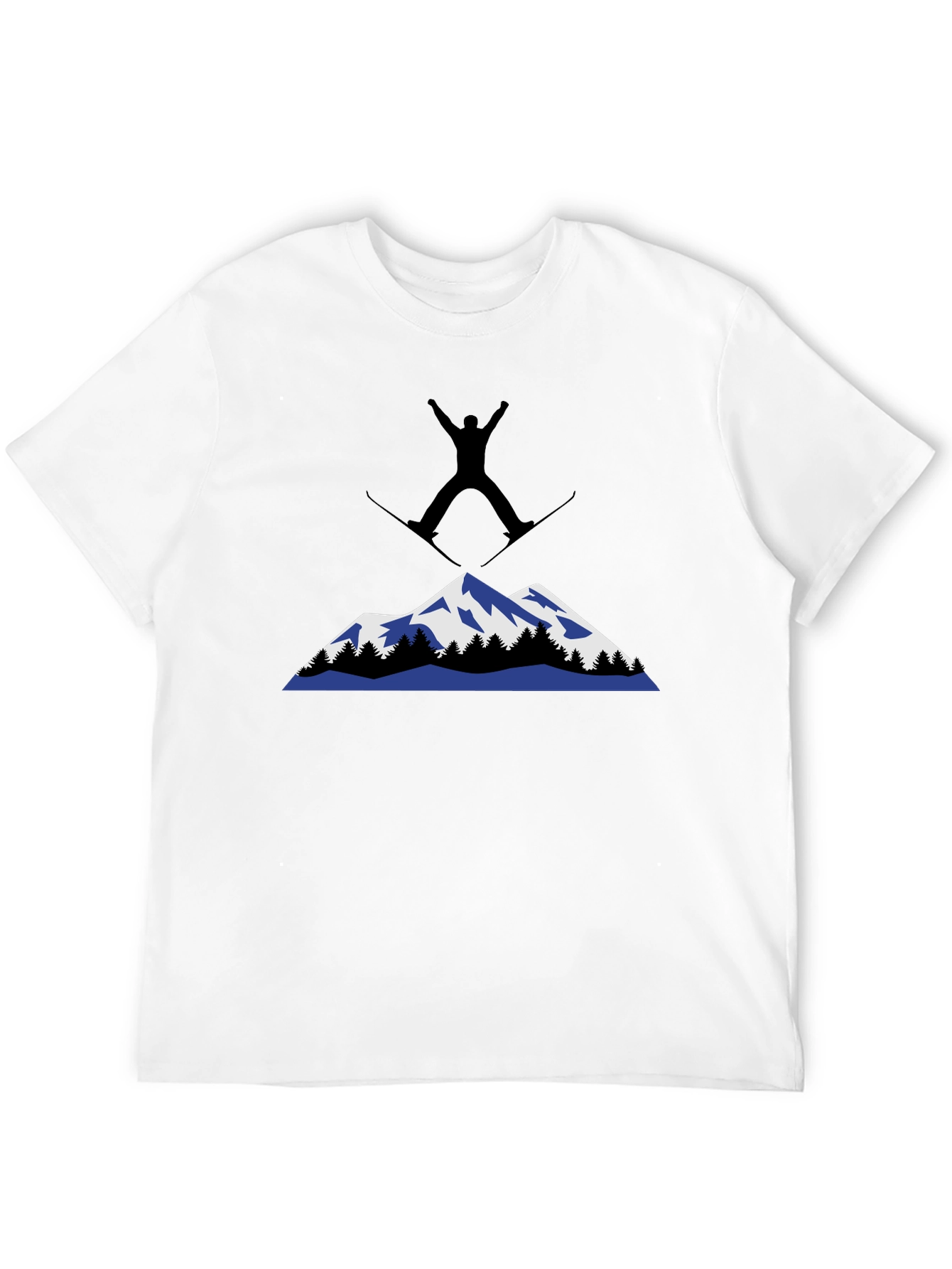 Mountain Skiing Graphic T-Shirt