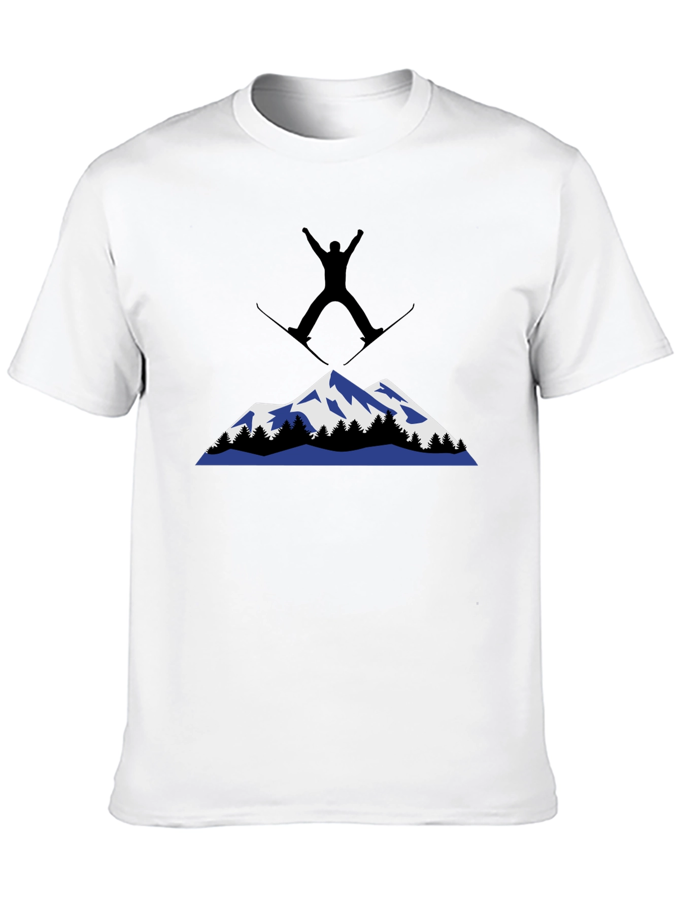 Mountain Skiing Graphic T-Shirt