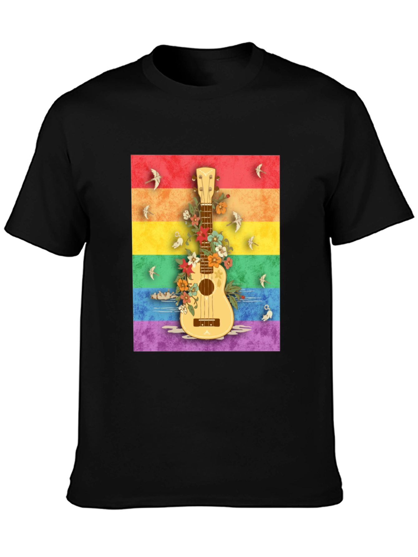 Rainbow Ukulele Graphic Tee