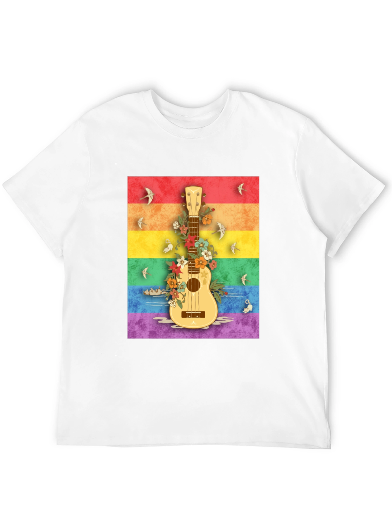 Rainbow Ukulele Graphic Tee