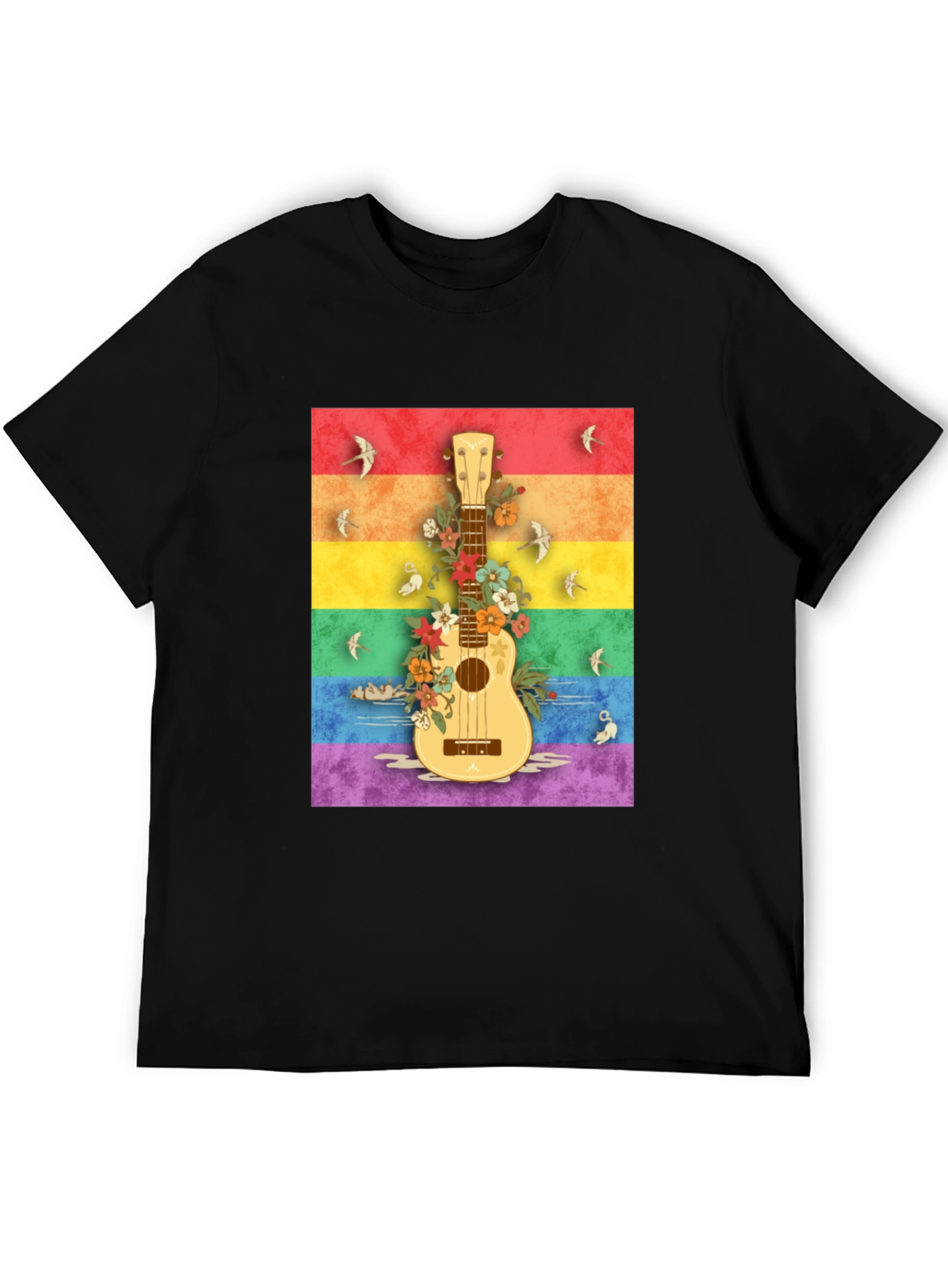 Rainbow Ukulele Graphic Tee