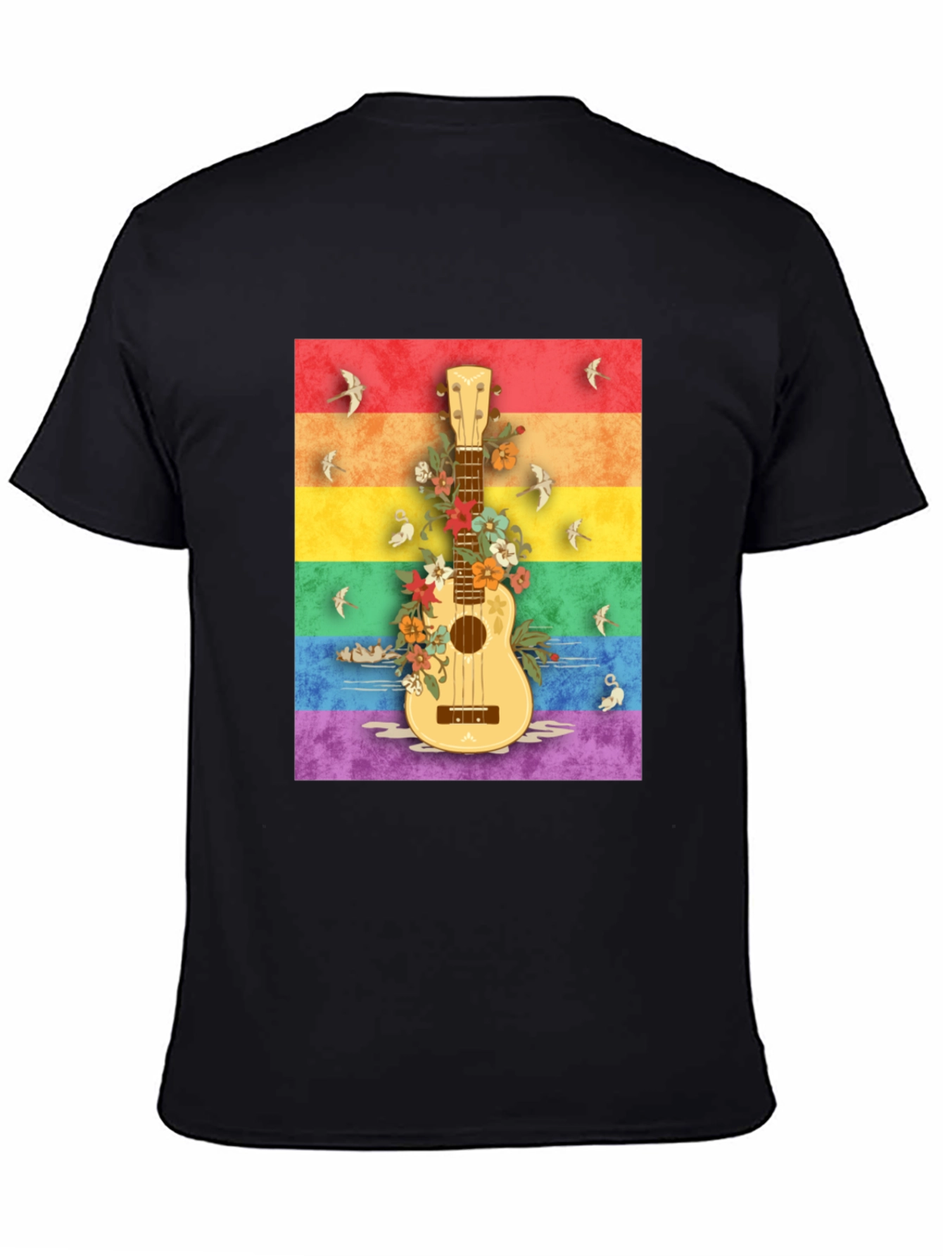 Rainbow Ukulele Graphic Tee