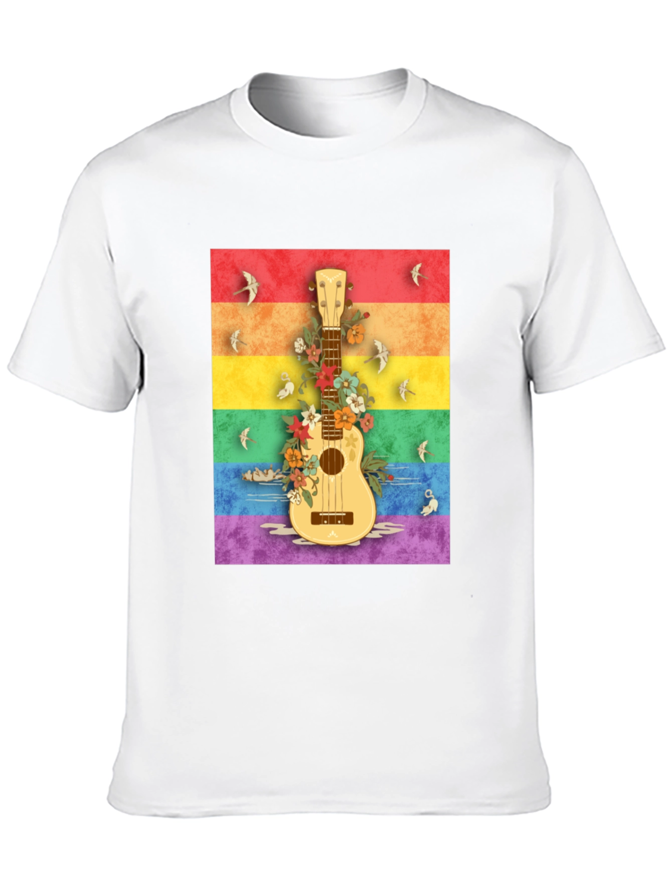 Rainbow Ukulele Graphic Tee