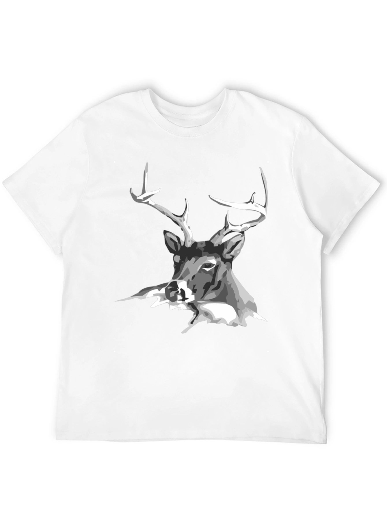 Black Deer Graphic Tee - Mens Casual T-Shirt