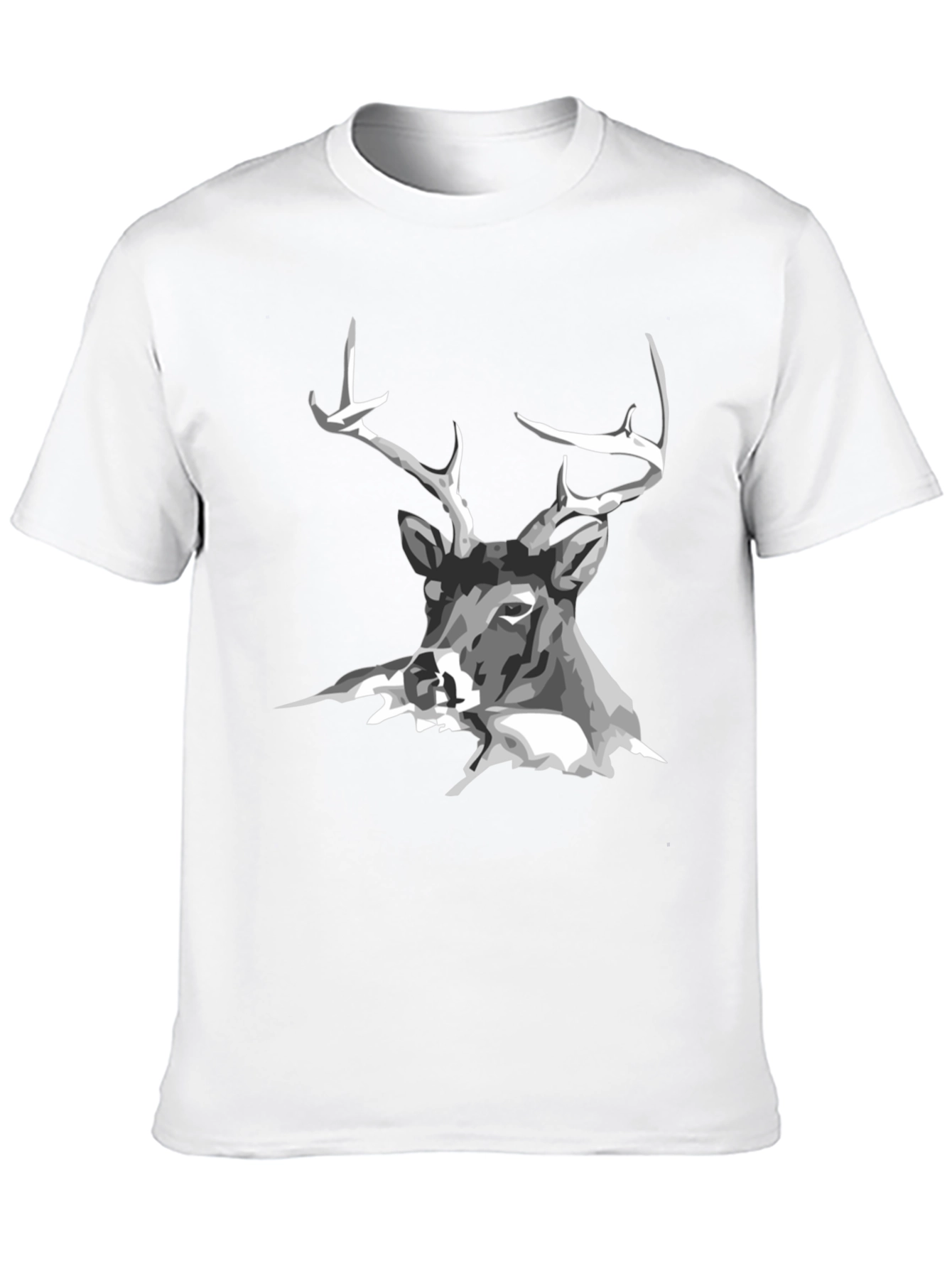 Black Deer Graphic Tee - Mens Casual T-Shirt