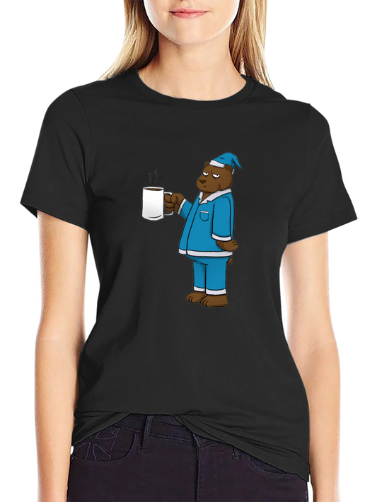 Bear in Pajamas Coffee Graphic Tee