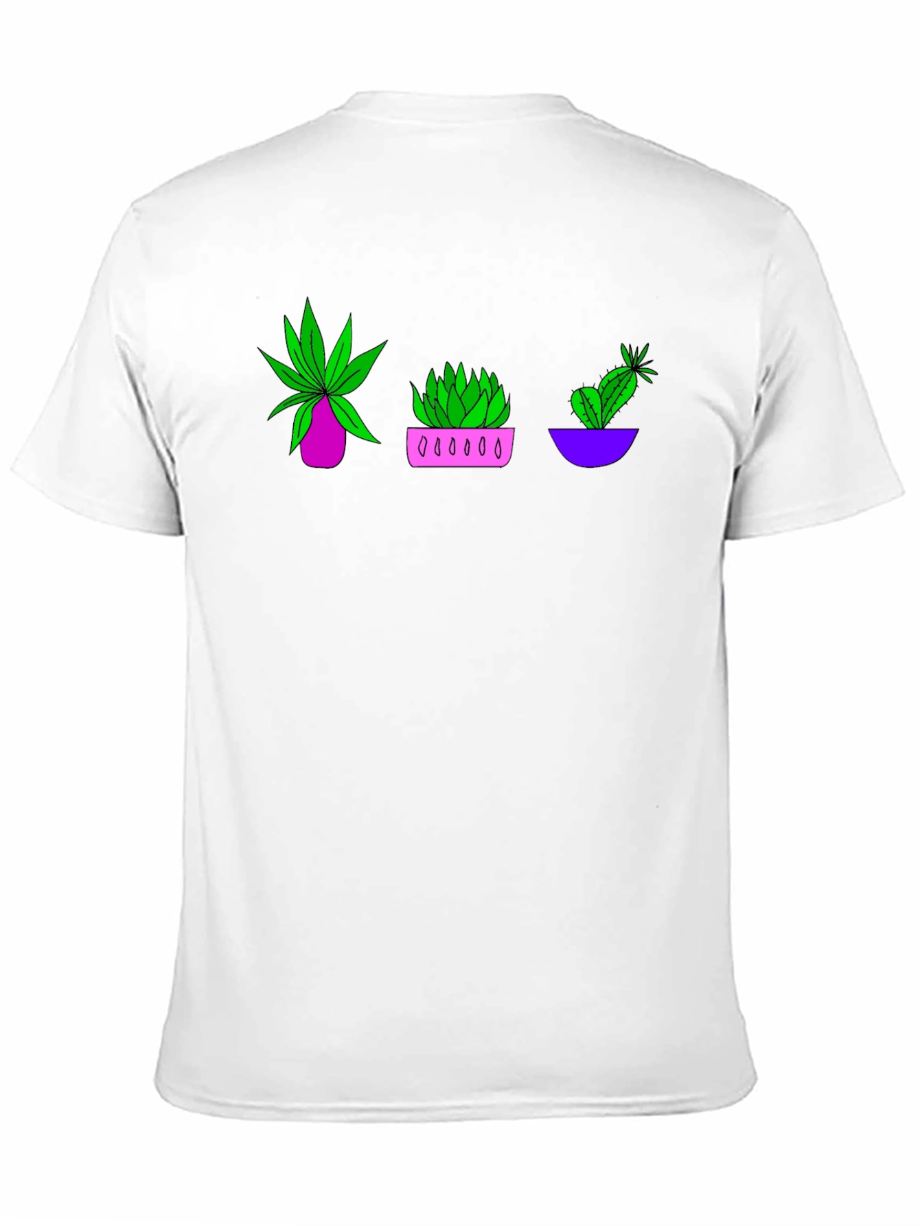 Plant Trio Graphic T-Shirt - Black