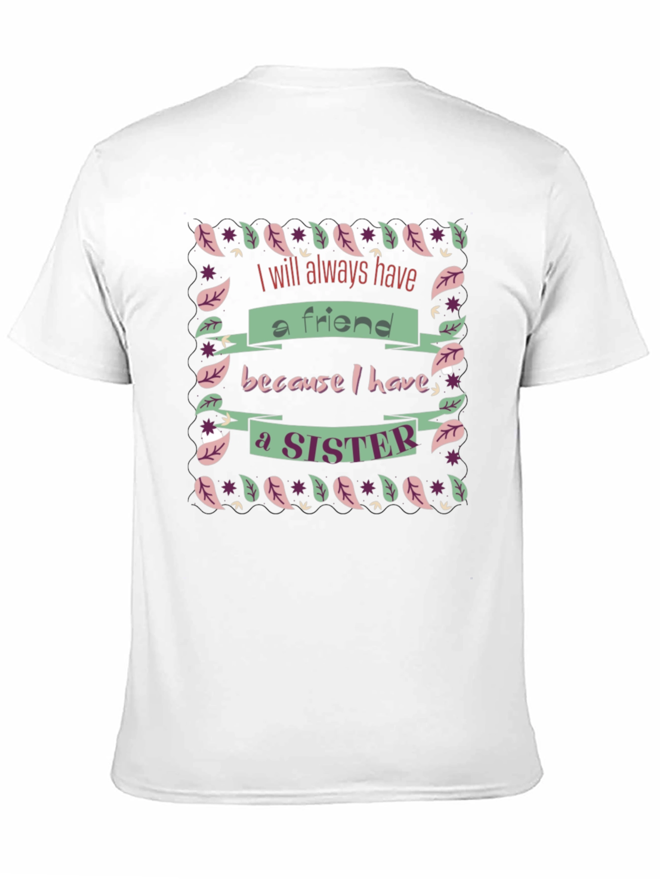 Sister Friend Black Graphic T-Shirt