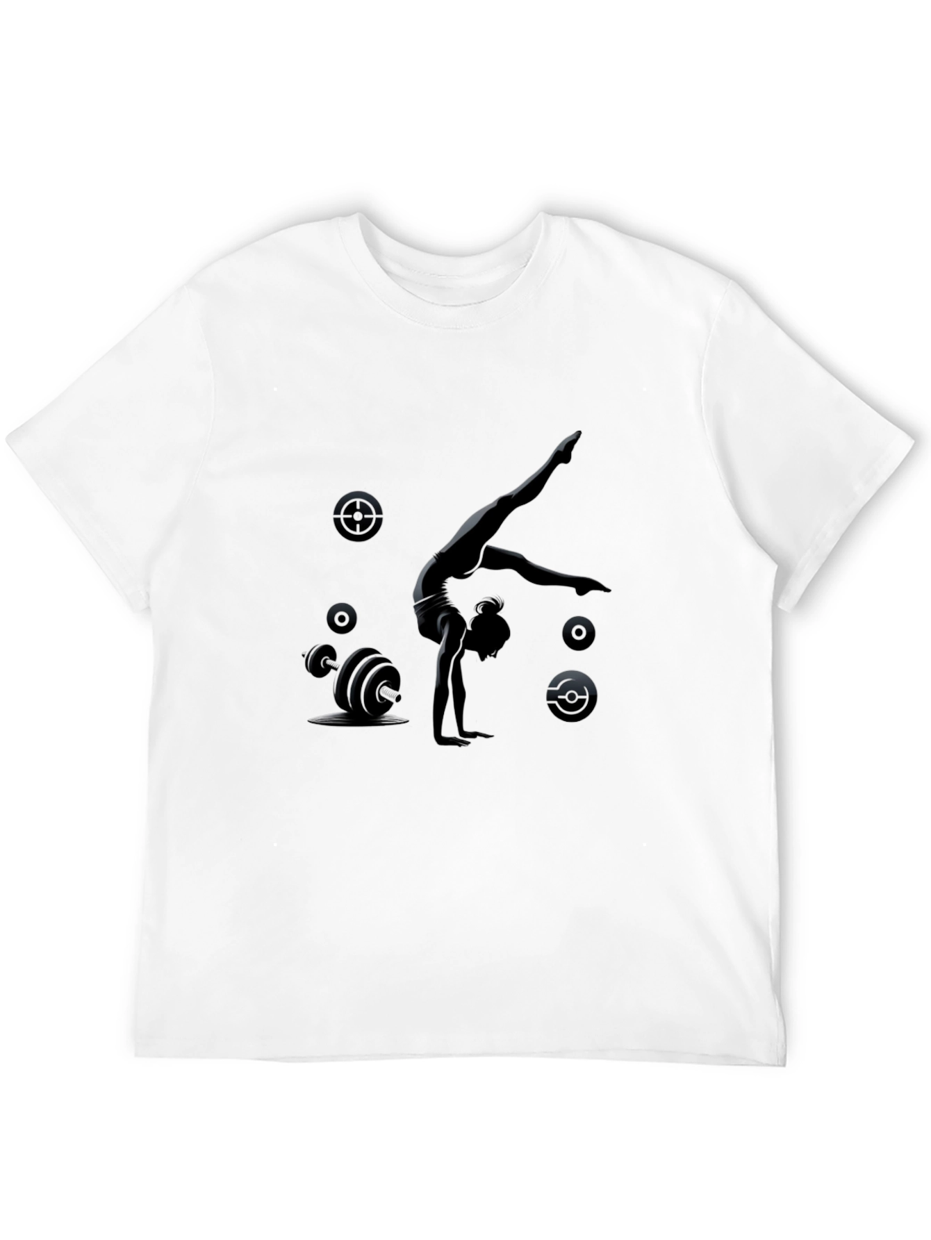 Gymnast & Weights Black T-Shirt