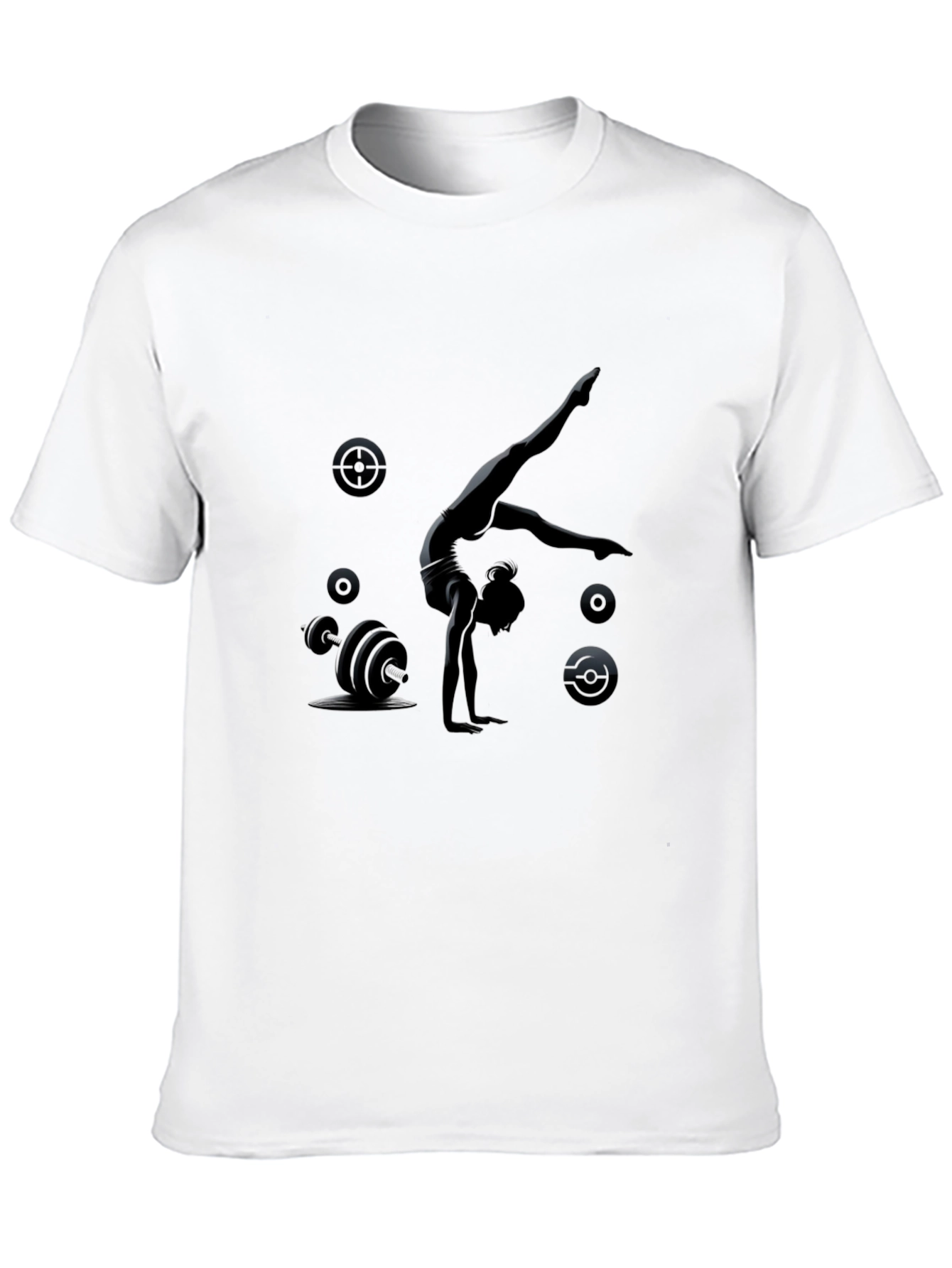 Gymnast & Weights Black T-Shirt