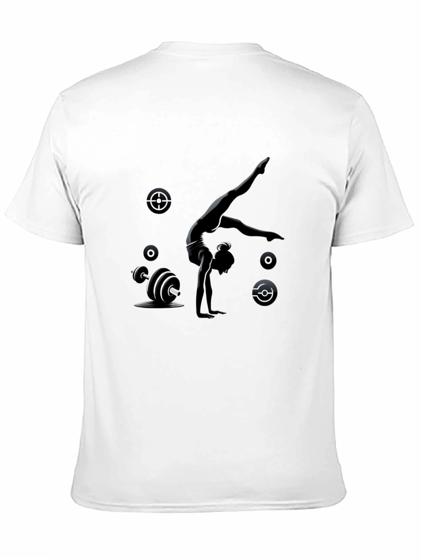 Gymnast & Weights Black T-Shirt