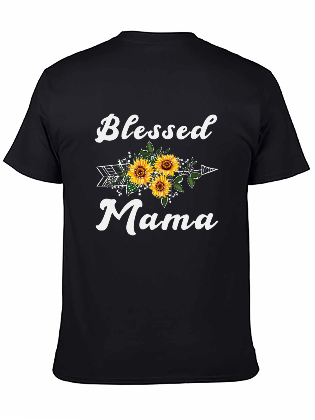 Blessed Mama Sunflower Graphic Tee