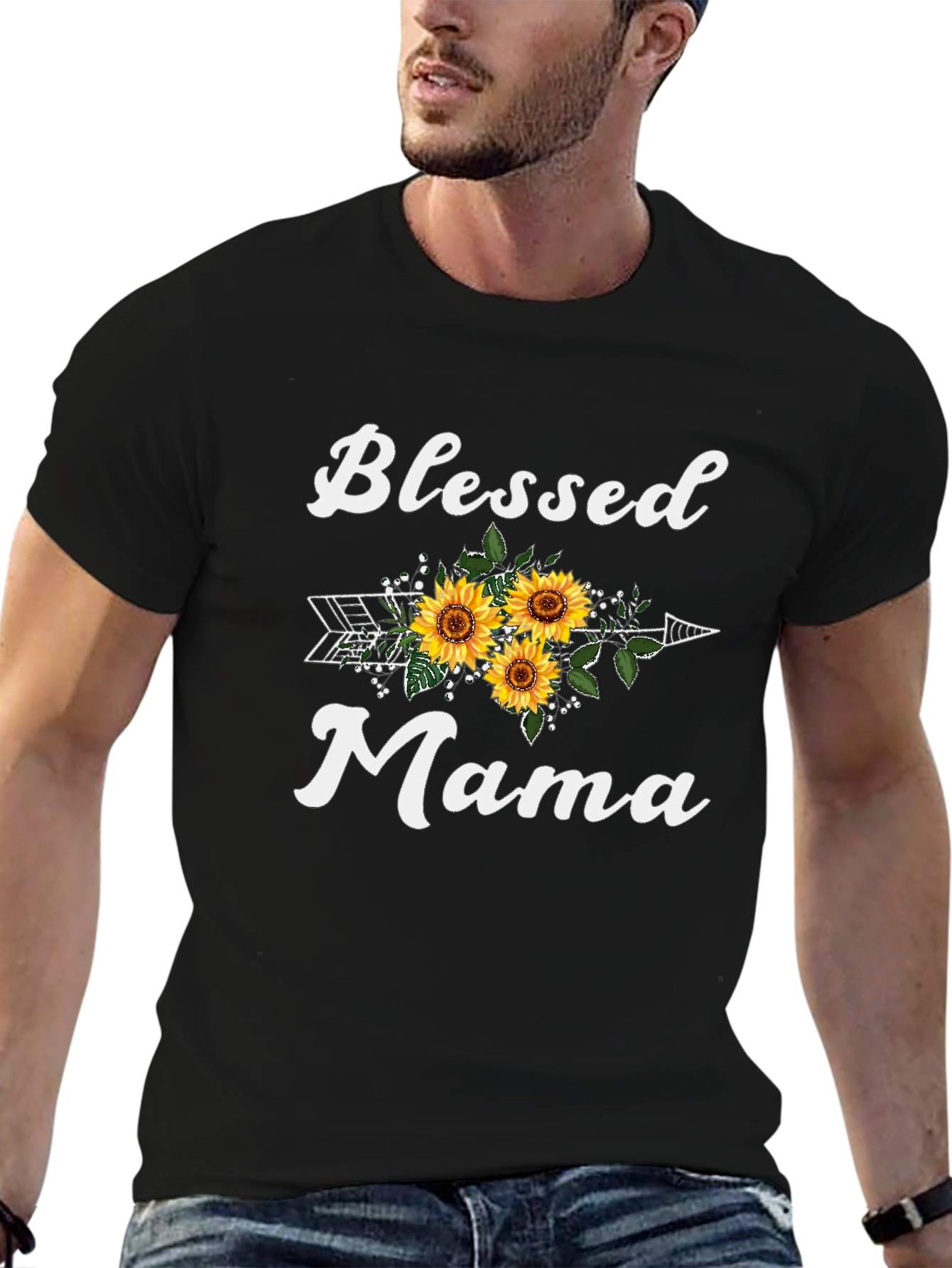 Blessed Mama Sunflower Graphic Tee
