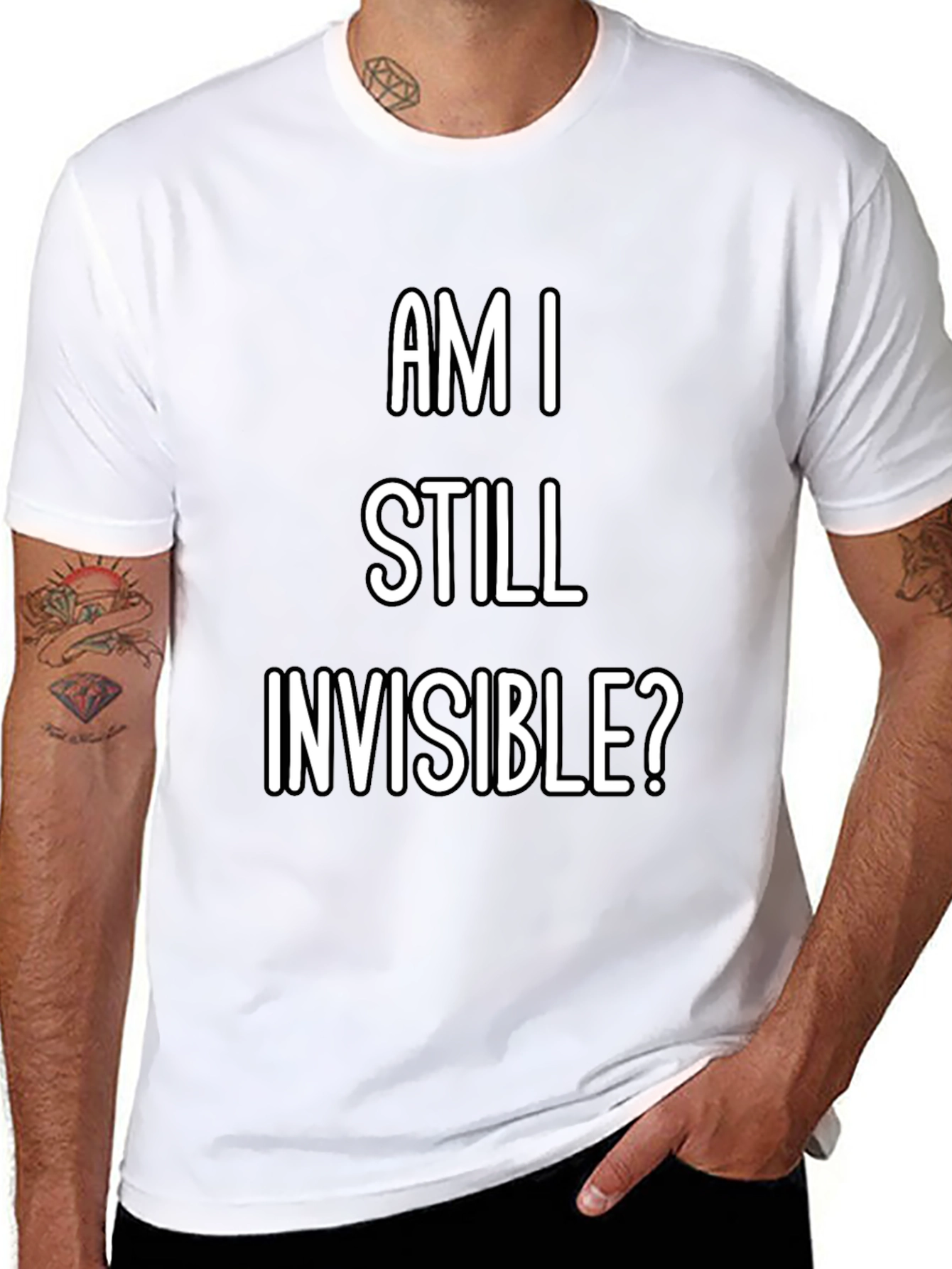 Am I Still Invisible? Graphic Tee - Black
