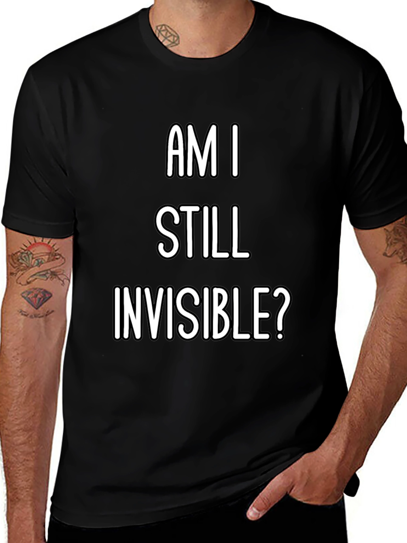 Am I Still Invisible? Graphic Tee - Black