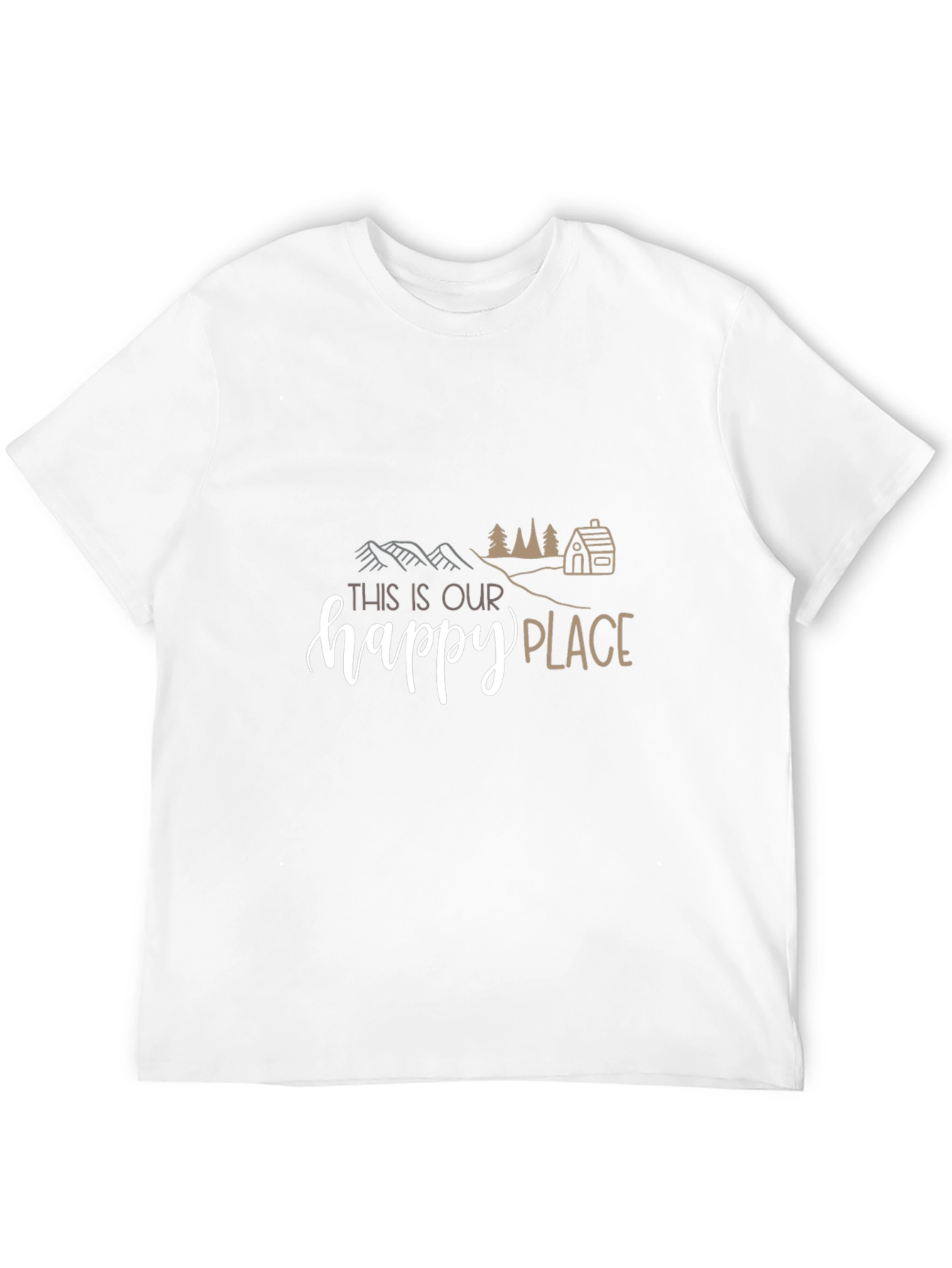 This Is Our Happy Place Graphic Tee - Black