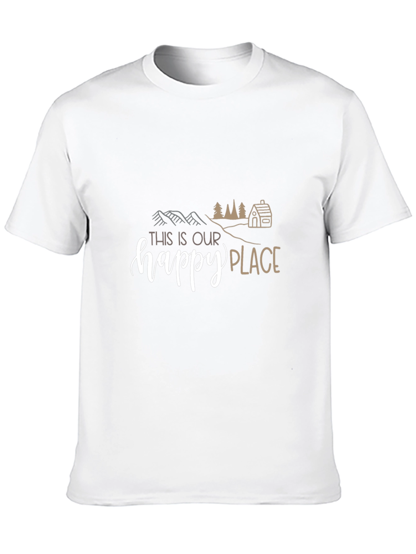 This Is Our Happy Place Graphic Tee - Black