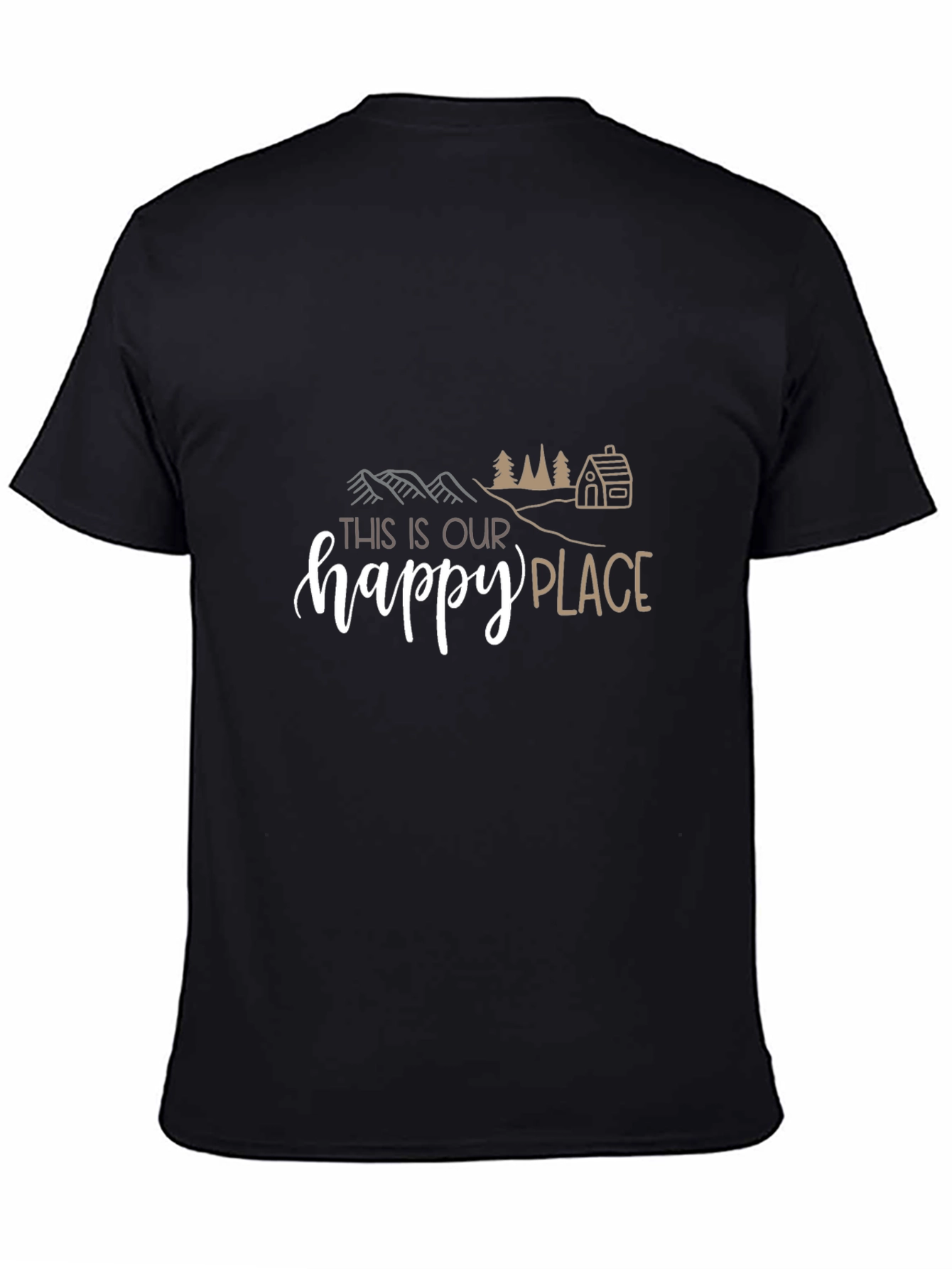 This Is Our Happy Place Graphic Tee - Black