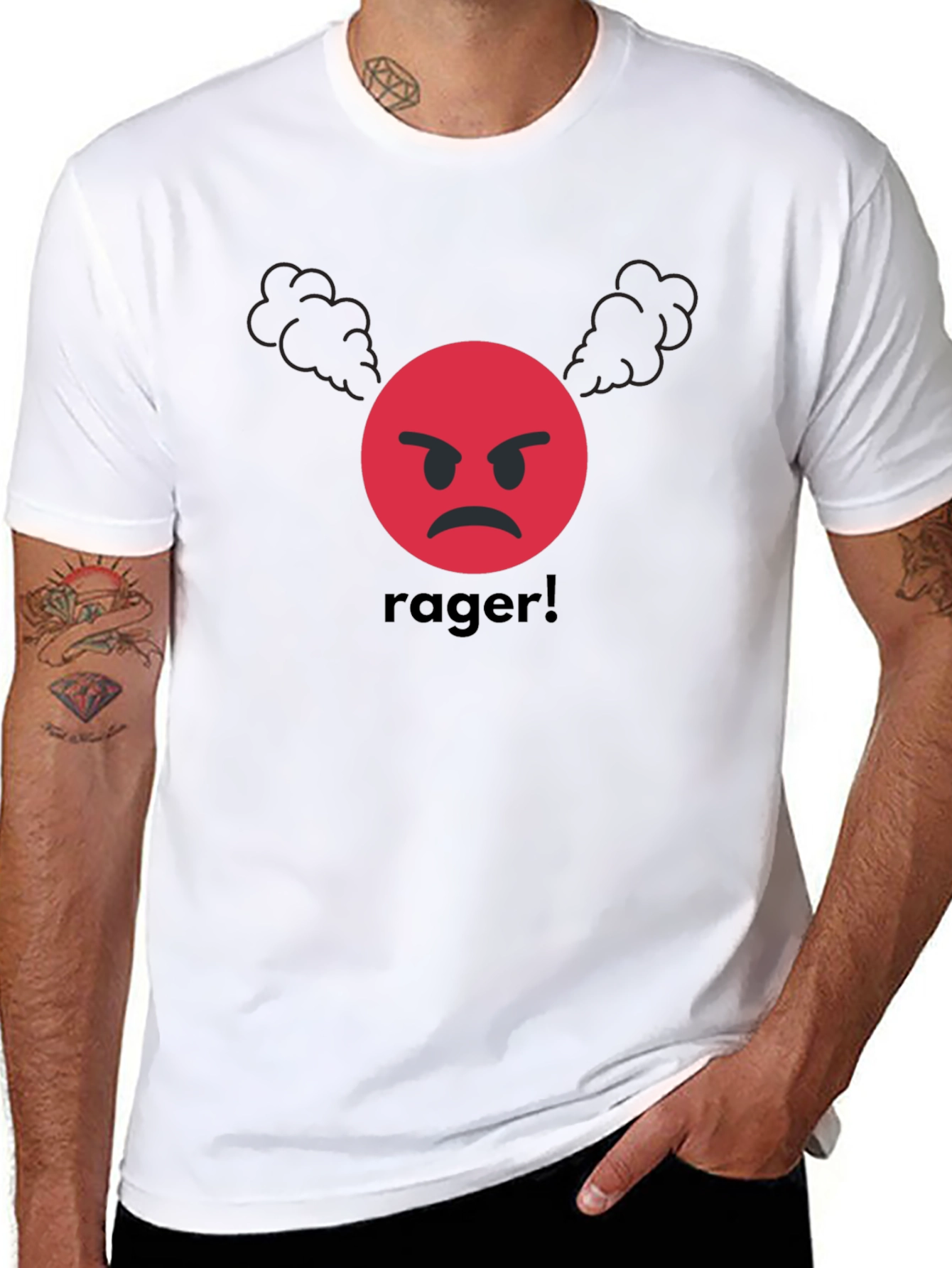 Rager Emoji T-Shirt - Angry Expression