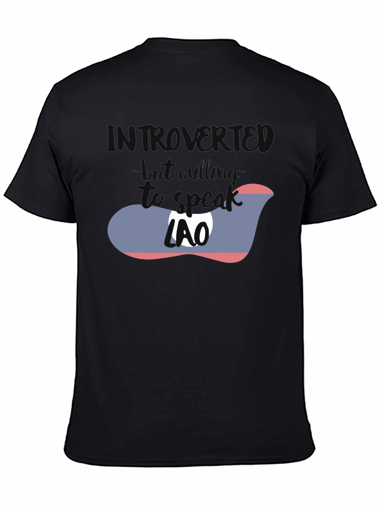 Introvert Lao Flag Graphic T-Shirt