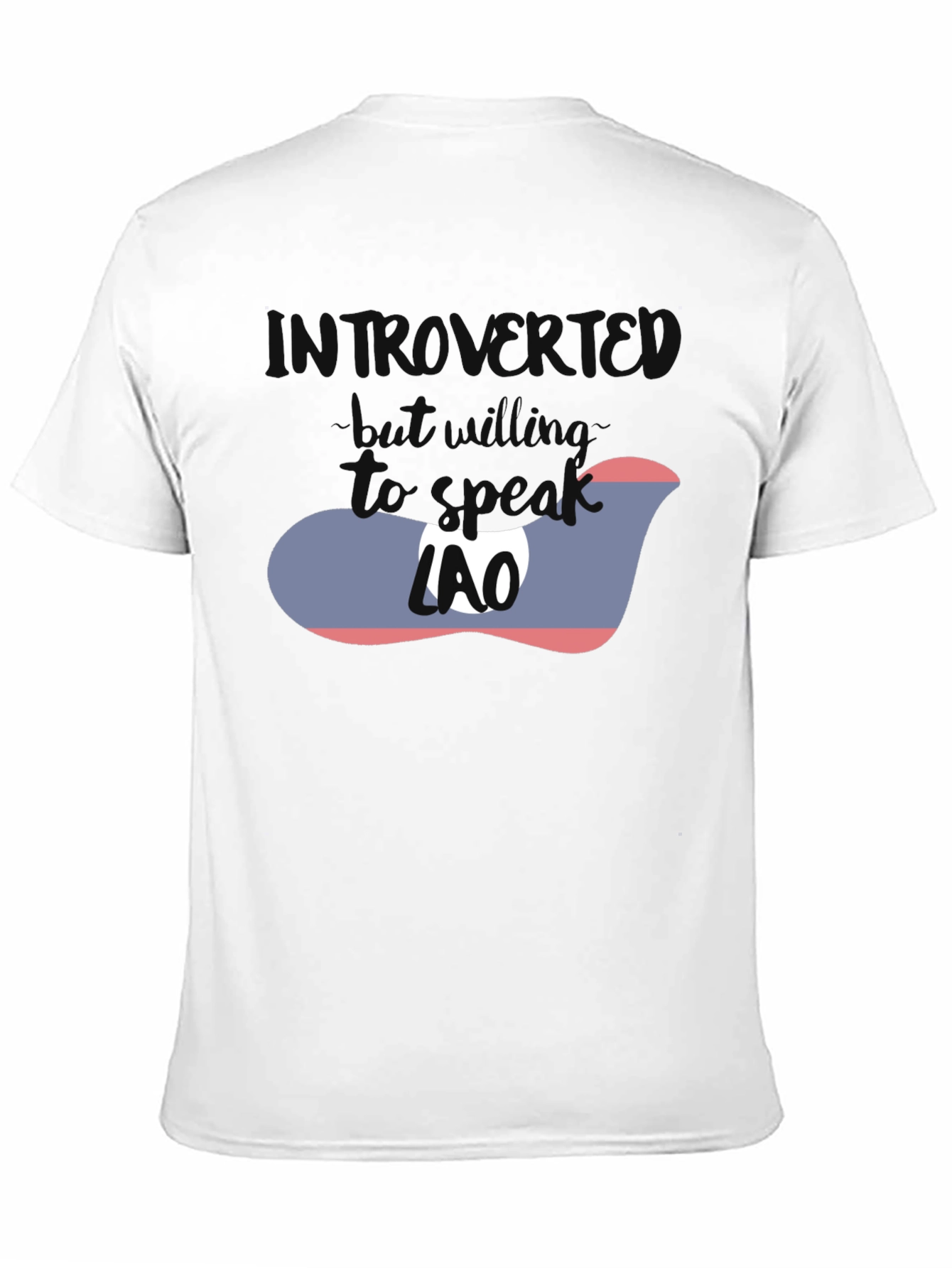 Introvert Lao Flag Graphic T-Shirt
