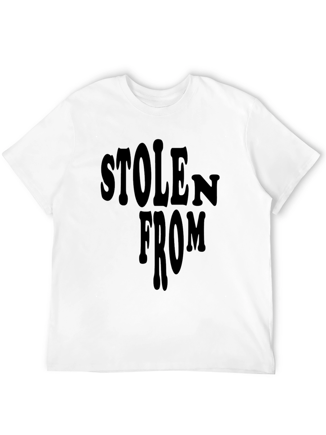 Stolen From Graphic Tee - Black Crewneck T-Shirt