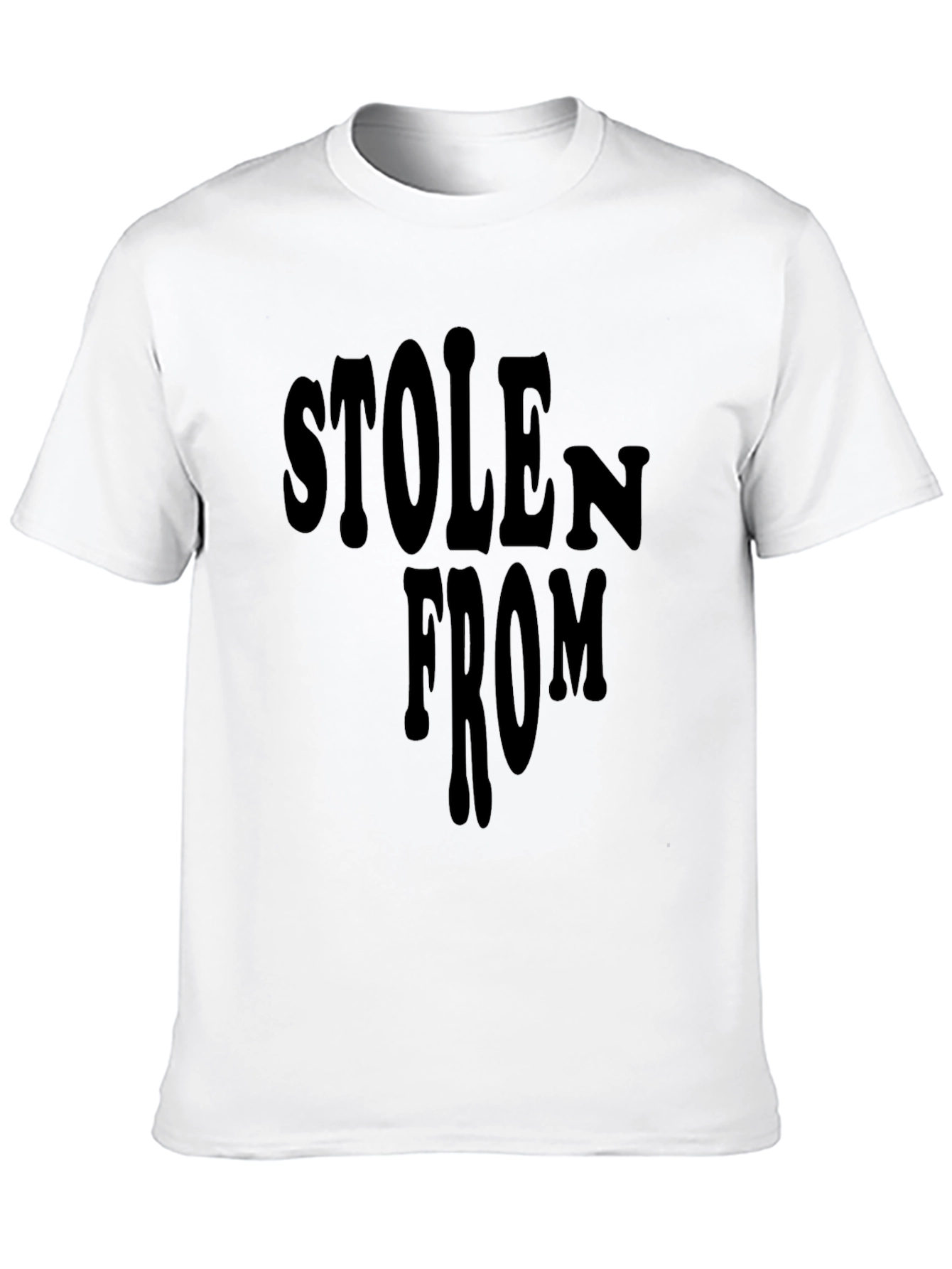 Stolen From Graphic Tee - Black Crewneck T-Shirt