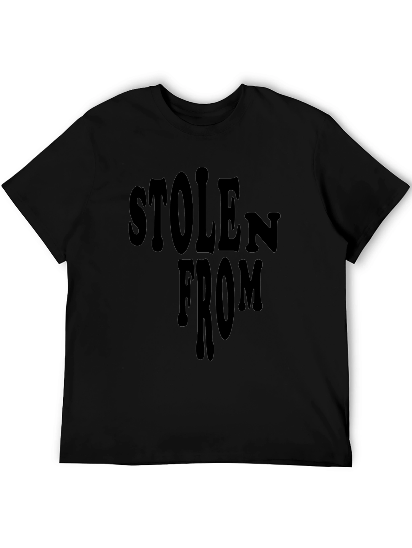 Stolen From Graphic Tee - Black Crewneck T-Shirt