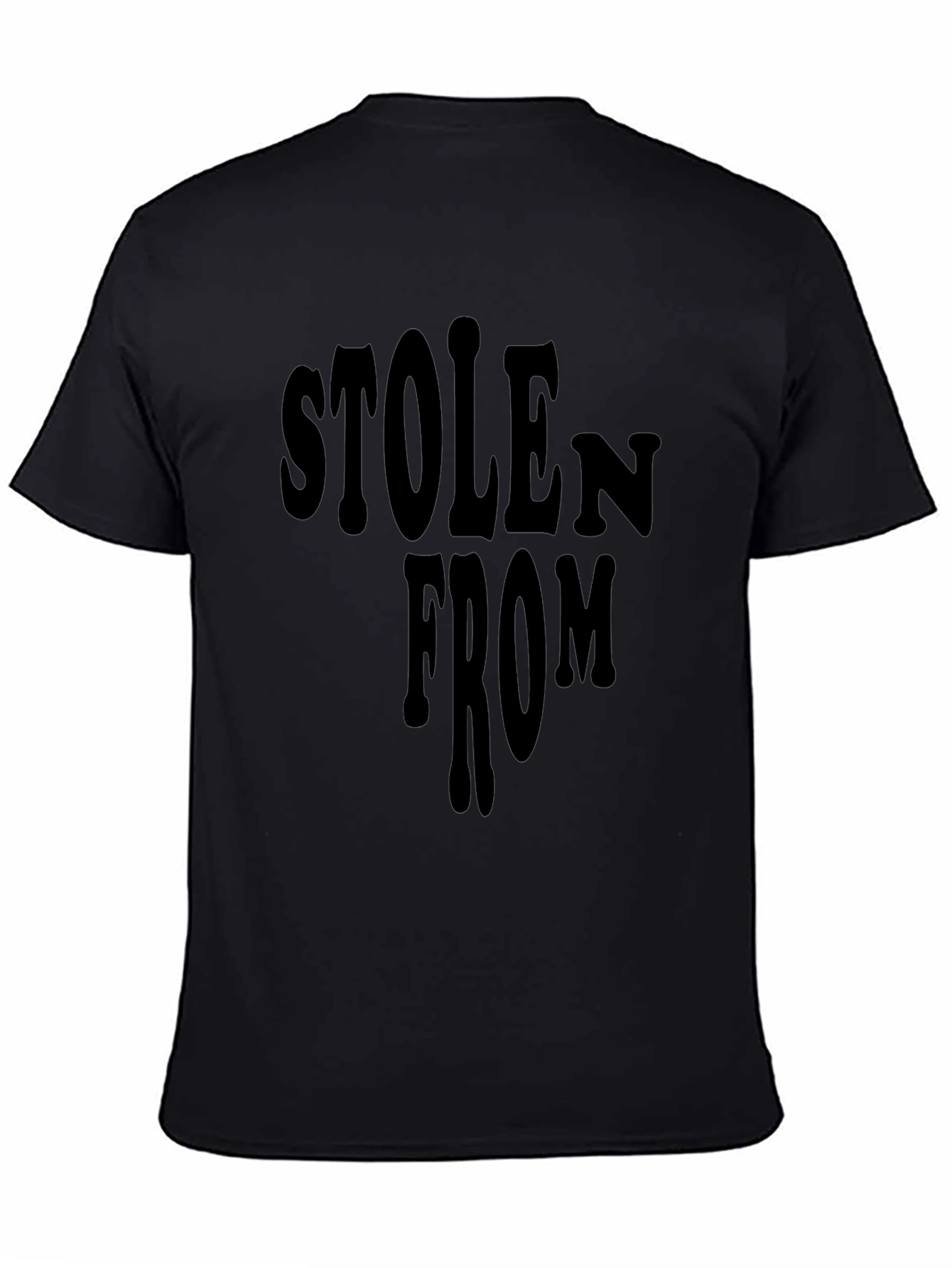 Stolen From Graphic Tee - Black Crewneck T-Shirt