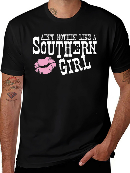 Southern Girl Graphic T-Shirt - Black Cotton Tee