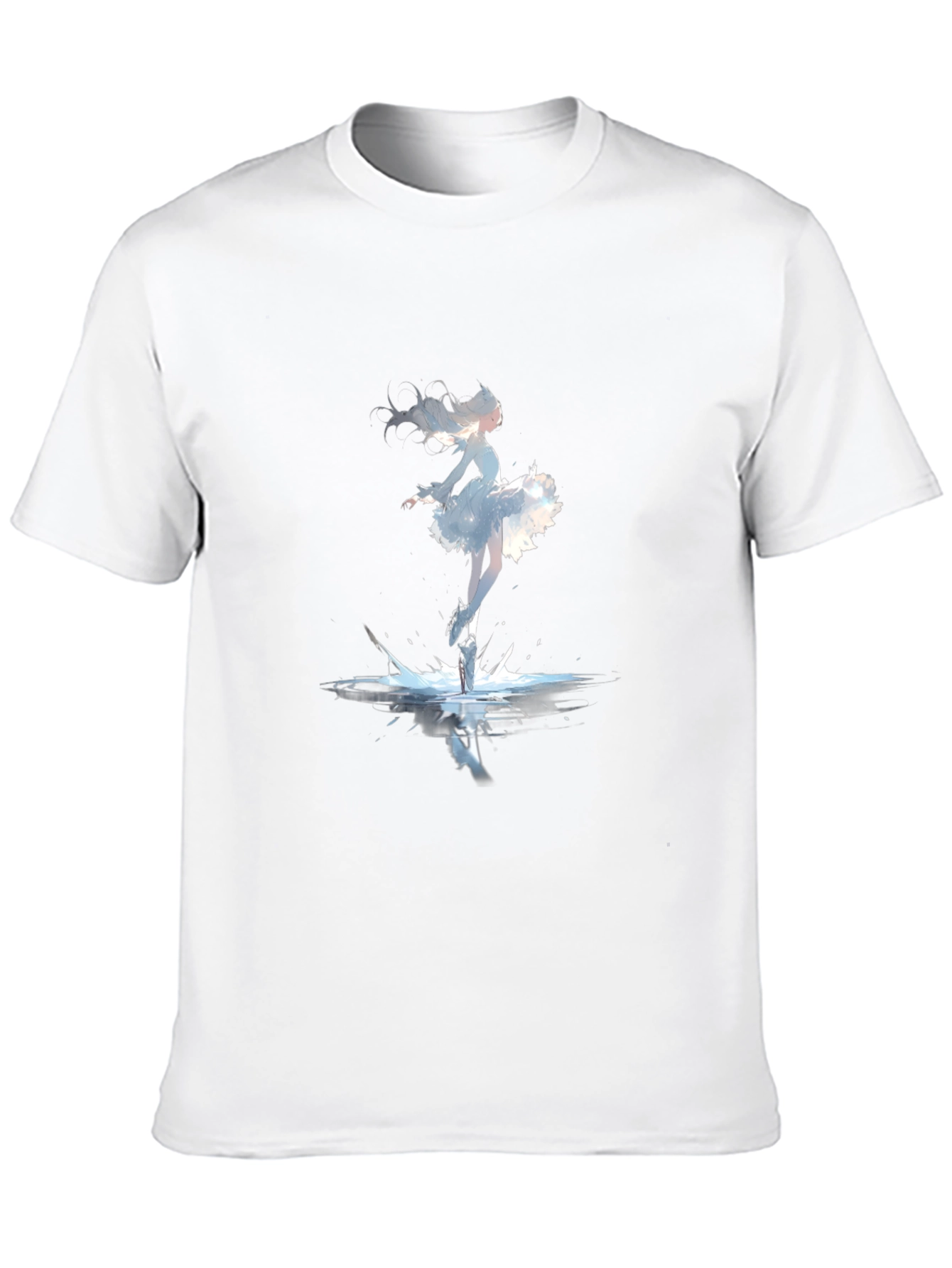 Ballerina Splash Graphic Tee - Black Cotton Shirt