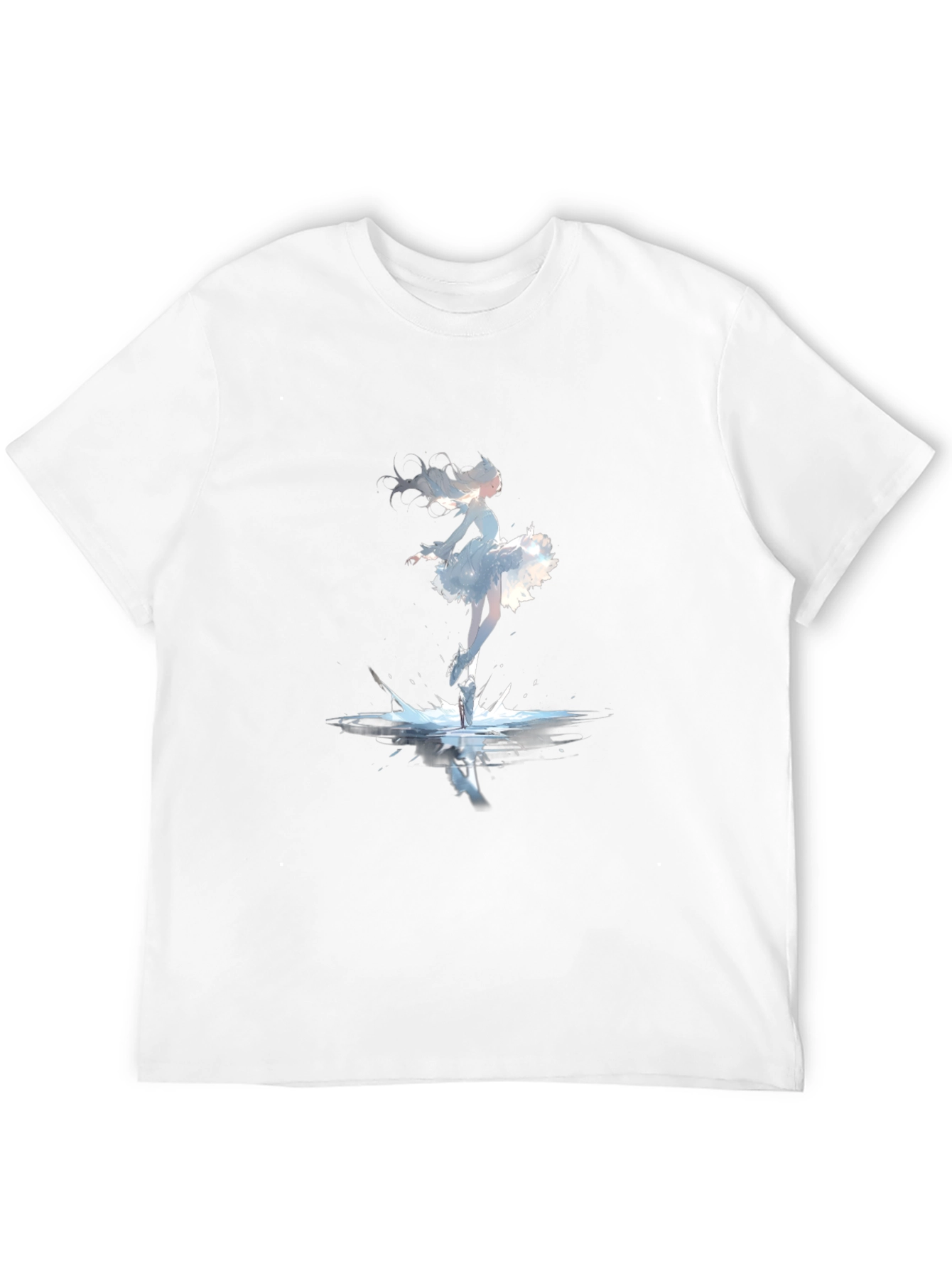 Ballerina Splash Graphic Tee - Black Cotton Shirt