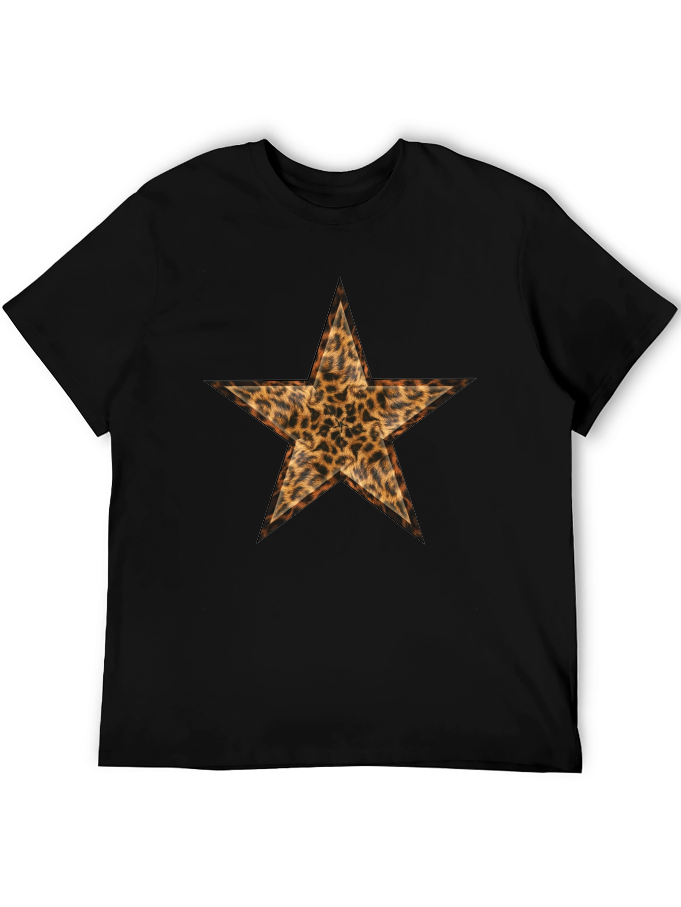 Leopard Print Star Graphic Tee