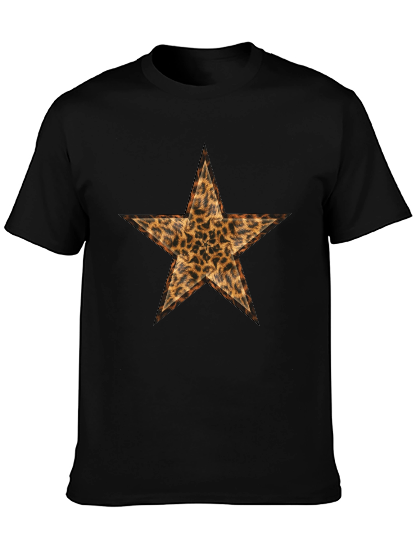 Leopard Print Star Graphic Tee