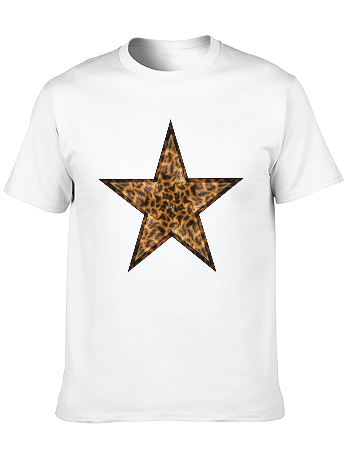 Leopard Print Star Graphic Tee