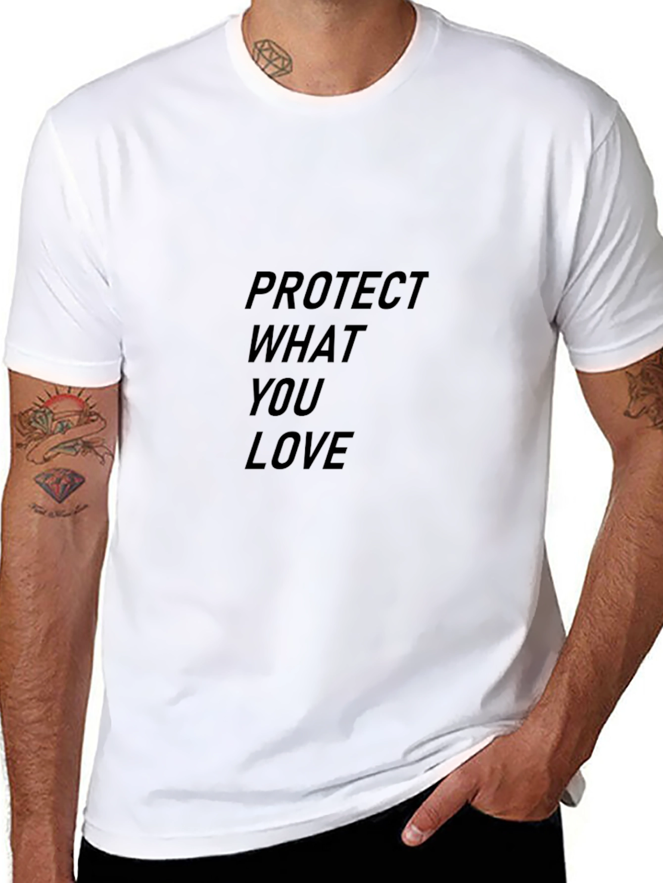 Protect What You Love Black Graphic Tee
