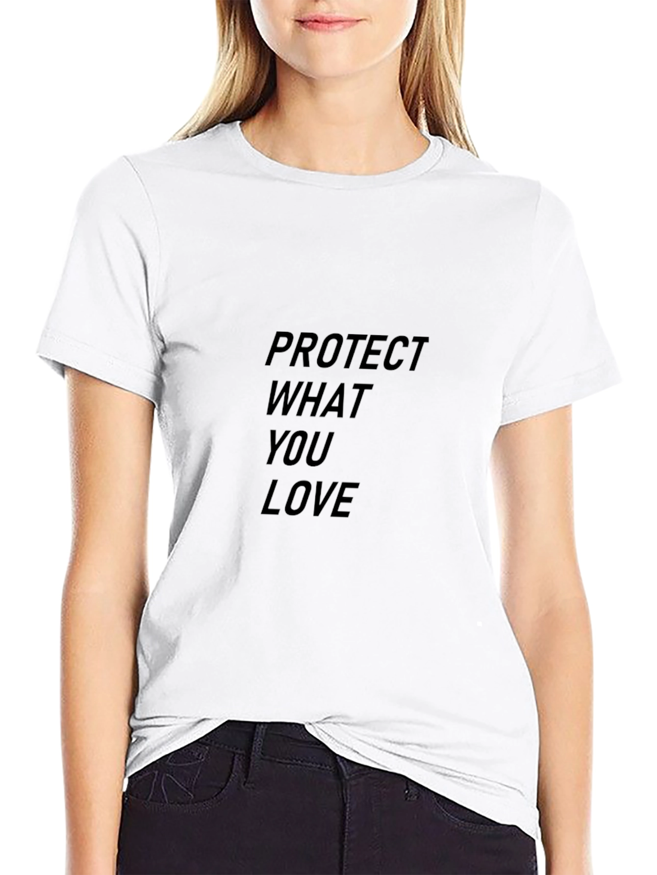 Protect What You Love Black Graphic Tee