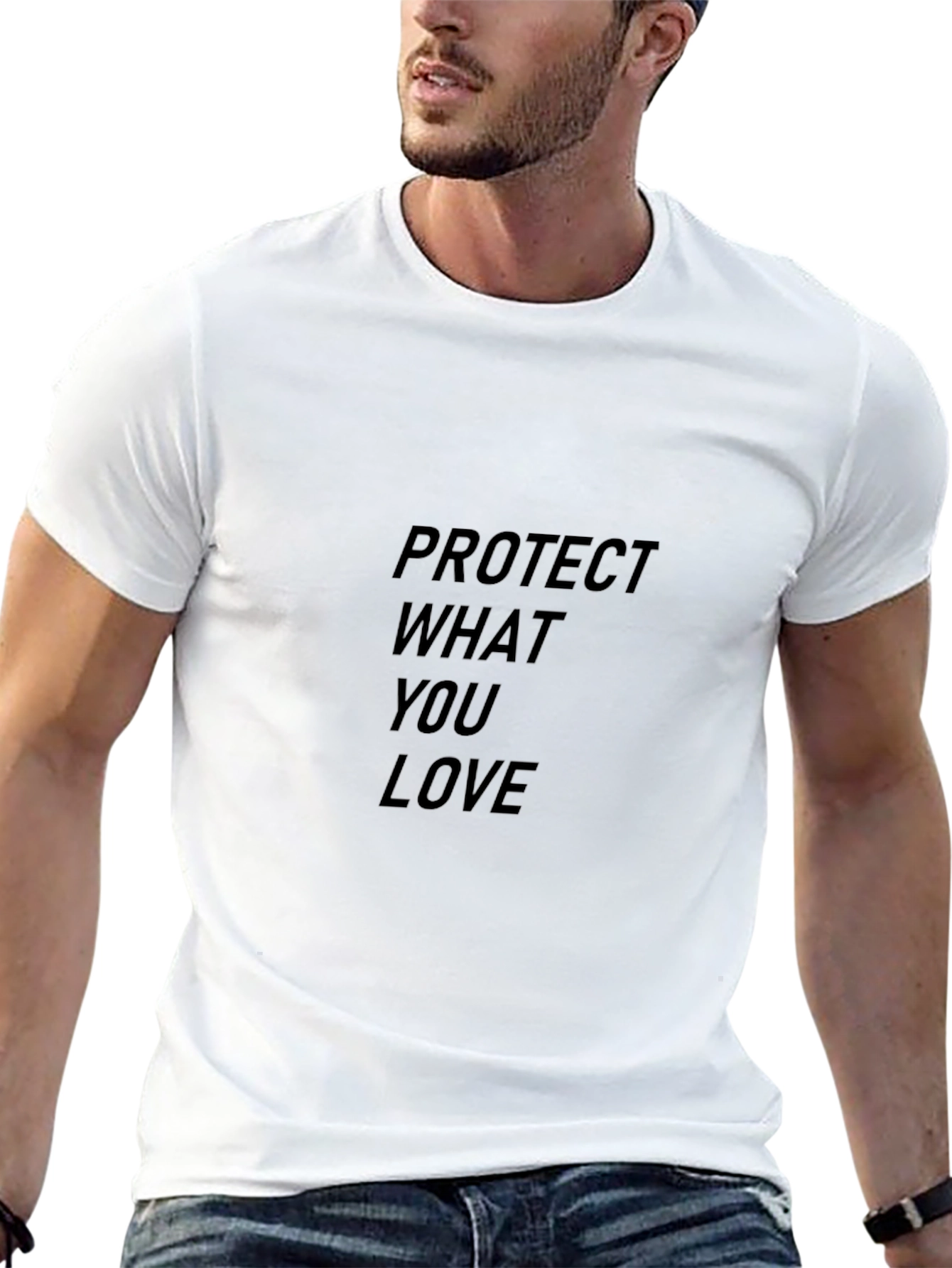 Protect What You Love Black Graphic Tee